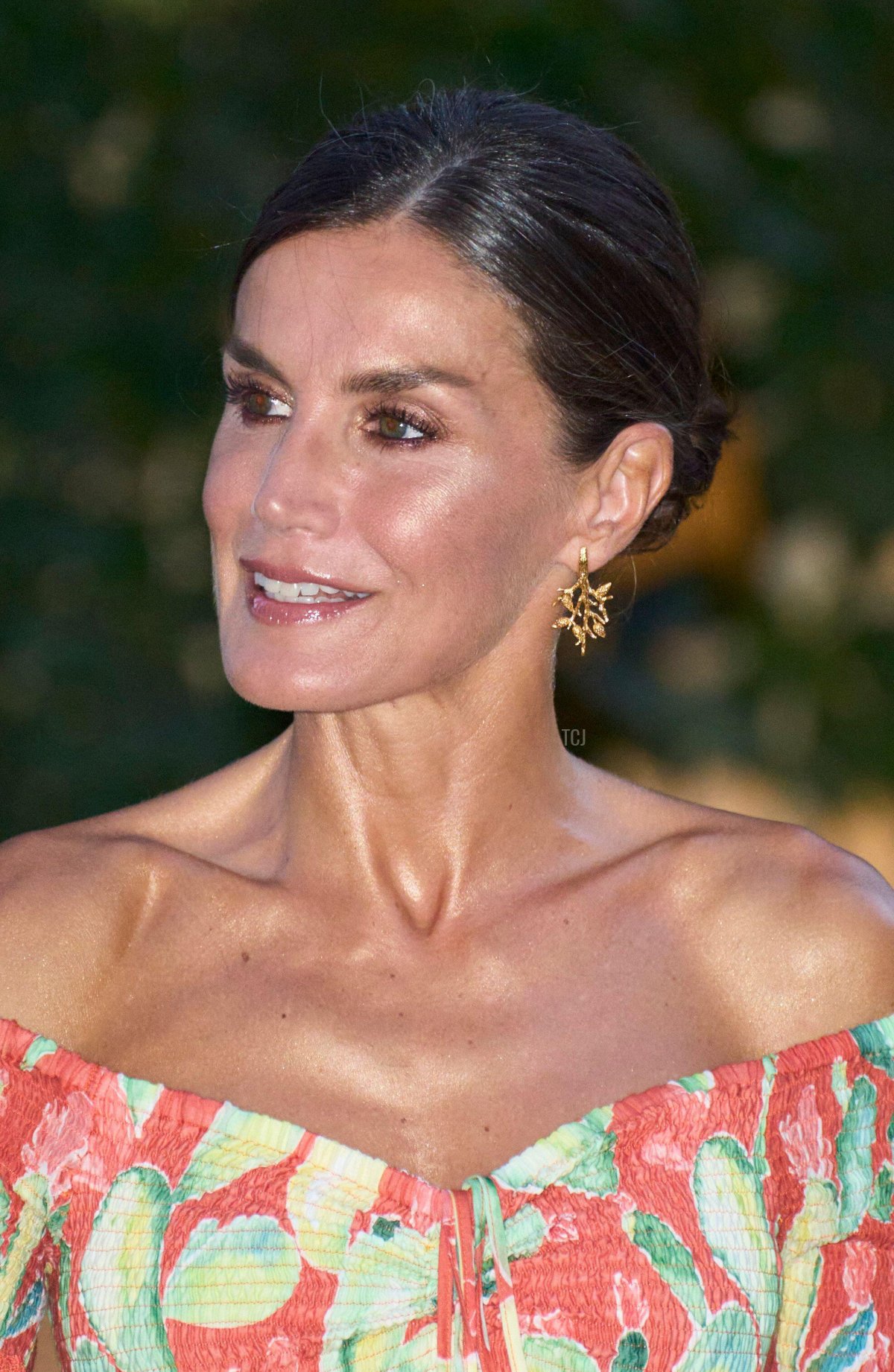 Queen Letizia of Spain attends a reception to the authorities at Marivent Palace on August 4, 2022 in Palma, Spain
