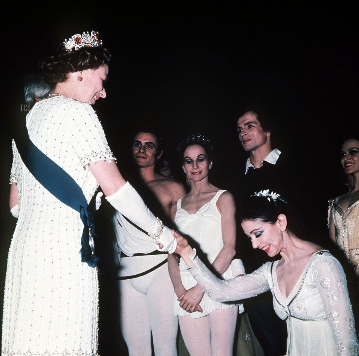 Queen Elizabeth II attends her Silver Jubilee Gala Performance at Covent Garden, May 1977
