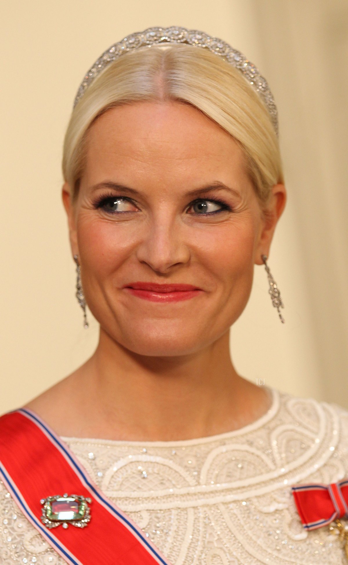 Crown Princess Mette-Marit of Norway attends a Gala Dinner to celebrate Queen Margrethe II of Denmark's 40 years on the throne at Christiansborg Palace Chapel on January 15, 2012 in Copenhagen, Denmark