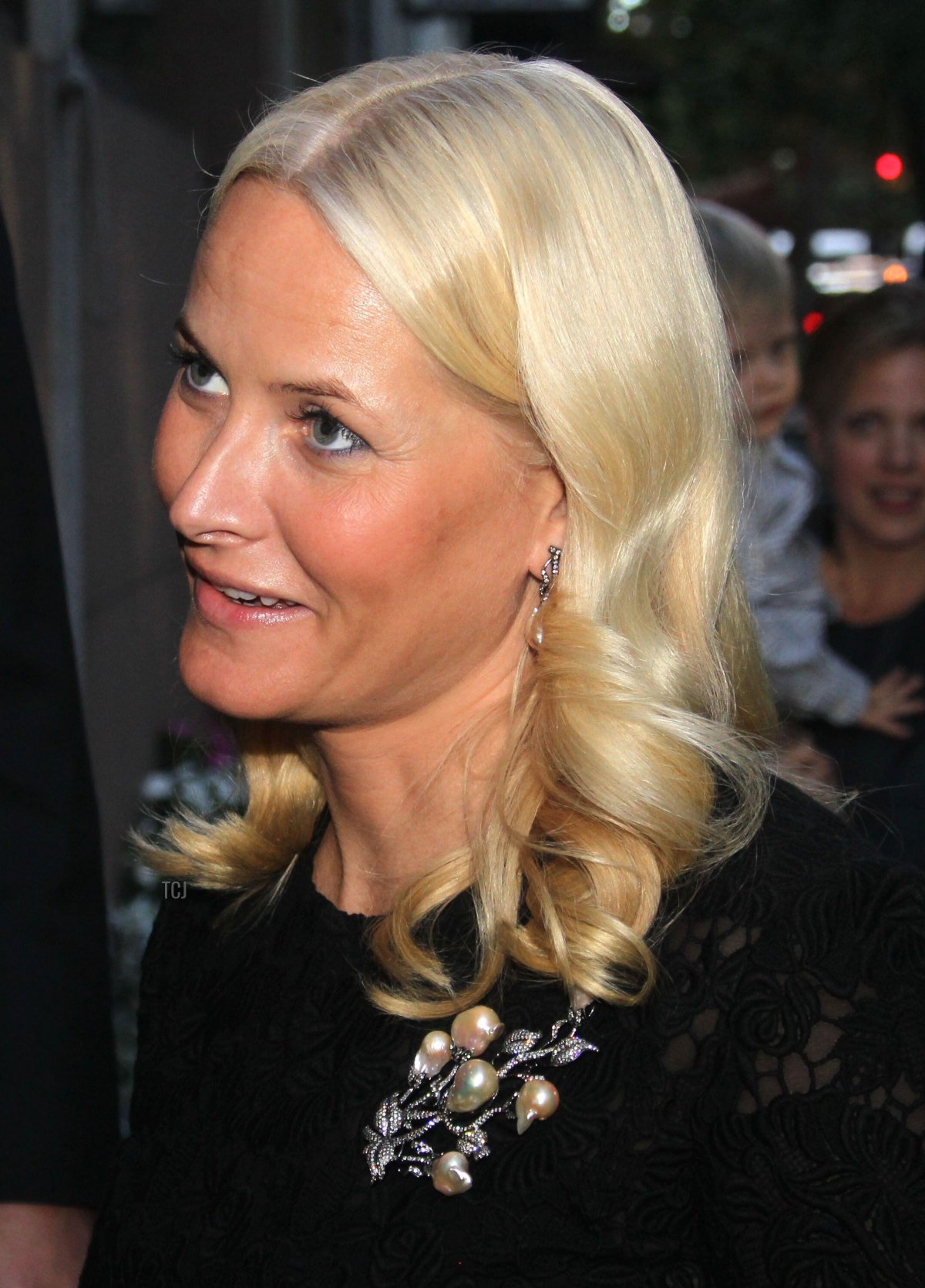 Crown Princess of Norway Mette-Marit arrives at the Norwegian Seamen's Church Anniversary Service and inauguration of minister Margareth Glad in The Upper East side in New York City, NY, USA on September 23, 2012