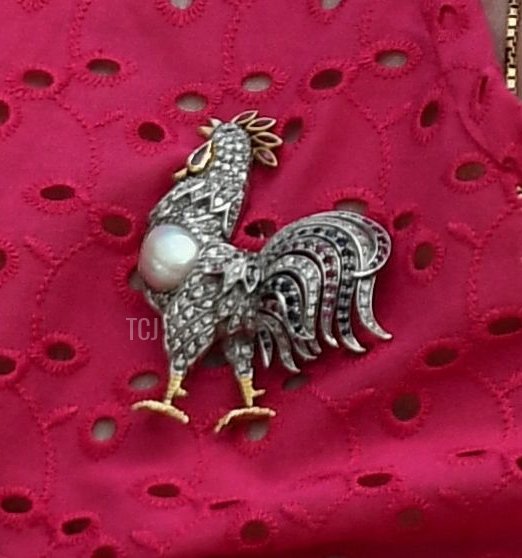 Queen Margrethe II of Denmark looks on at the Henri Martin museum where she comes to inaugurate her works, in Cahors, southern France, on August 17, 2022