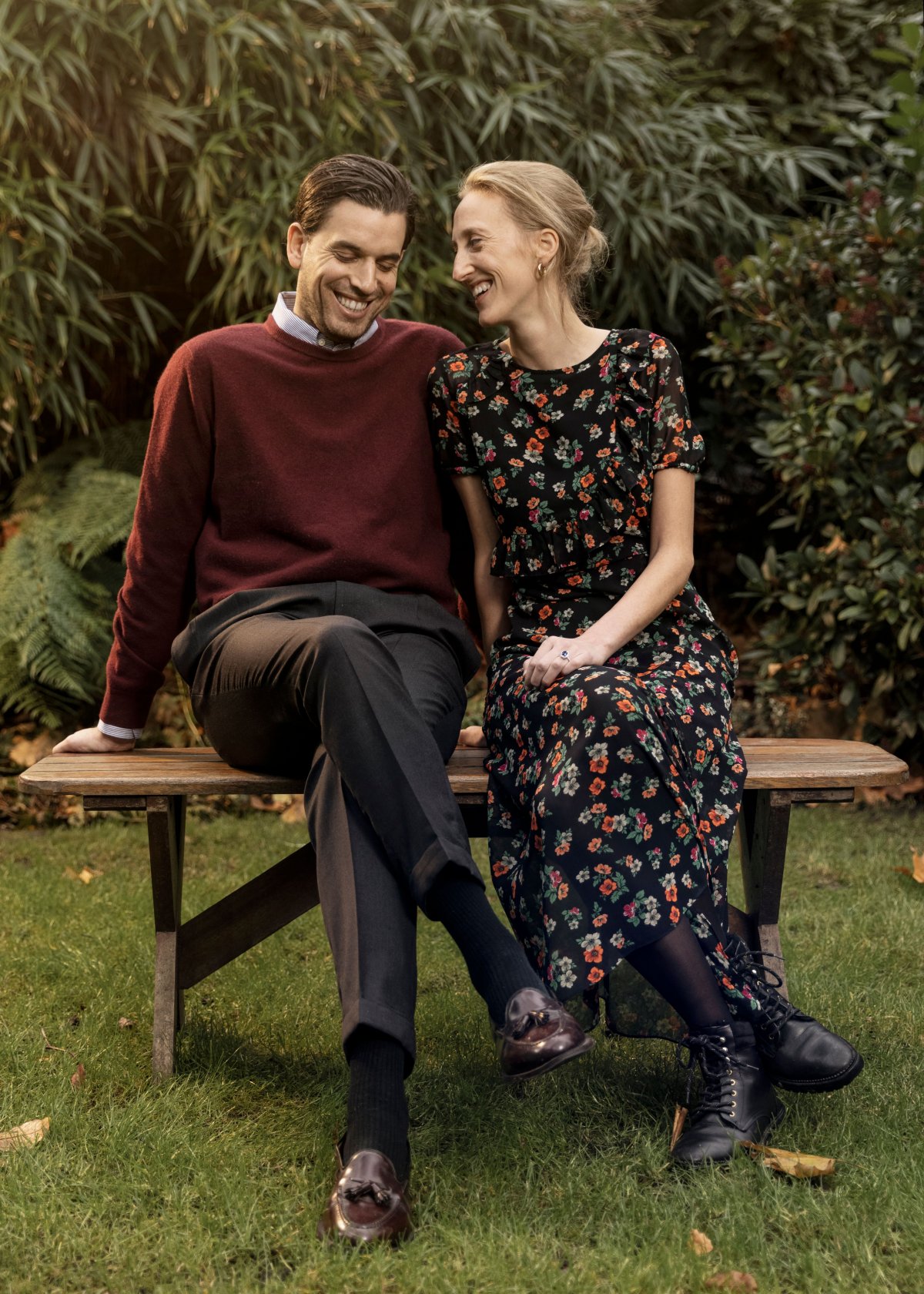 Princess Maria-Laura of Belgium and her husband-to-be William Isvy posing for the photographer after announcing their wedding