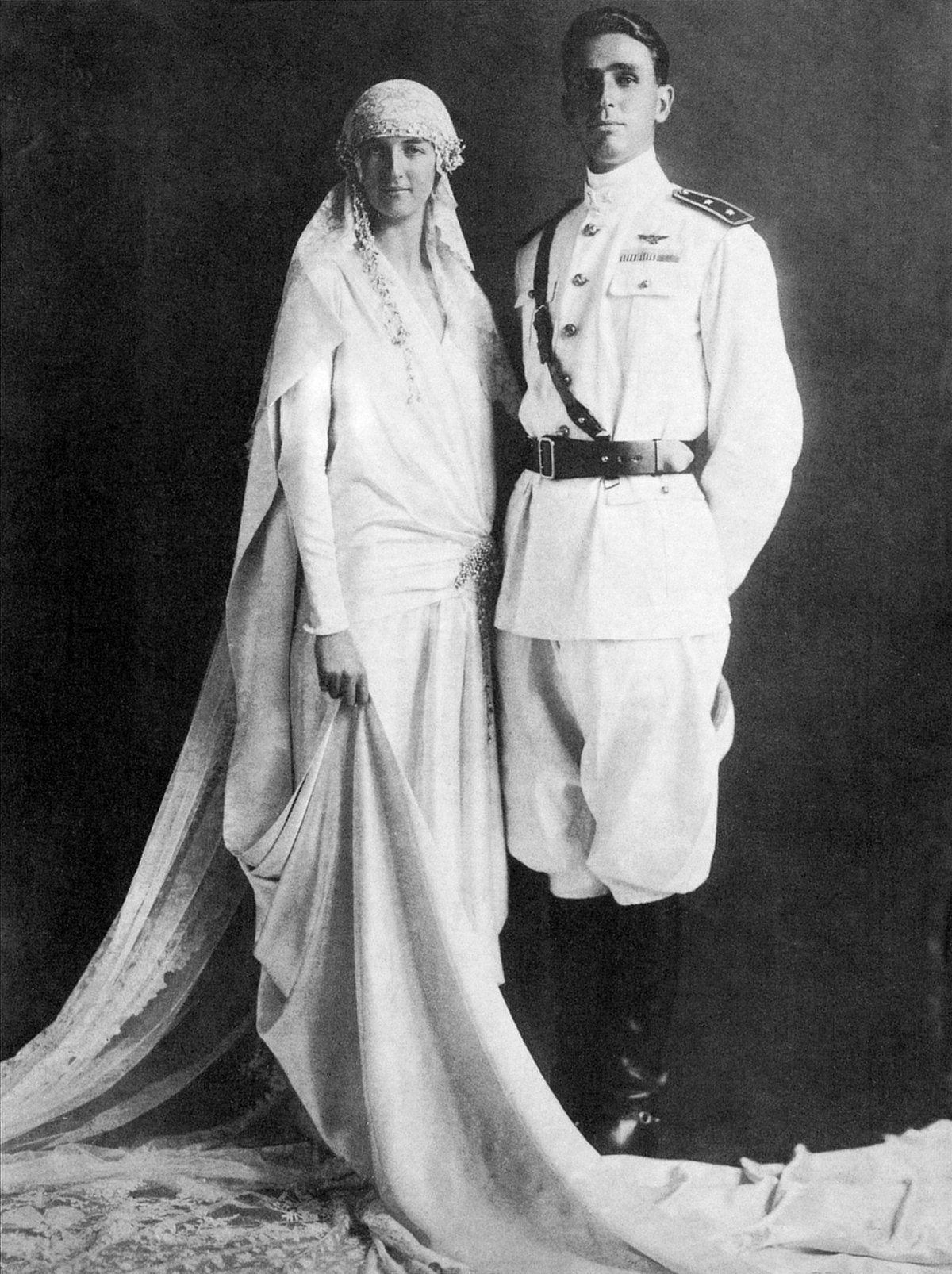 Anna of France and Amedeo di Savoia, Duchess and Duke of Puglia, on their wedding day