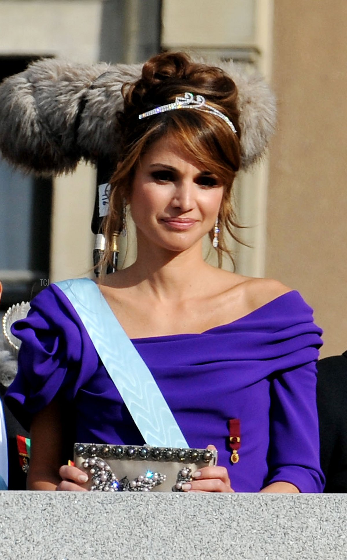 Queen Rania of Jordan attends the Wedding Banquet for Crown Princess Victoria of Sweden and her husband prince Daniel at the Royal Palace on June 19, 2010 in Stockholm, Sweden