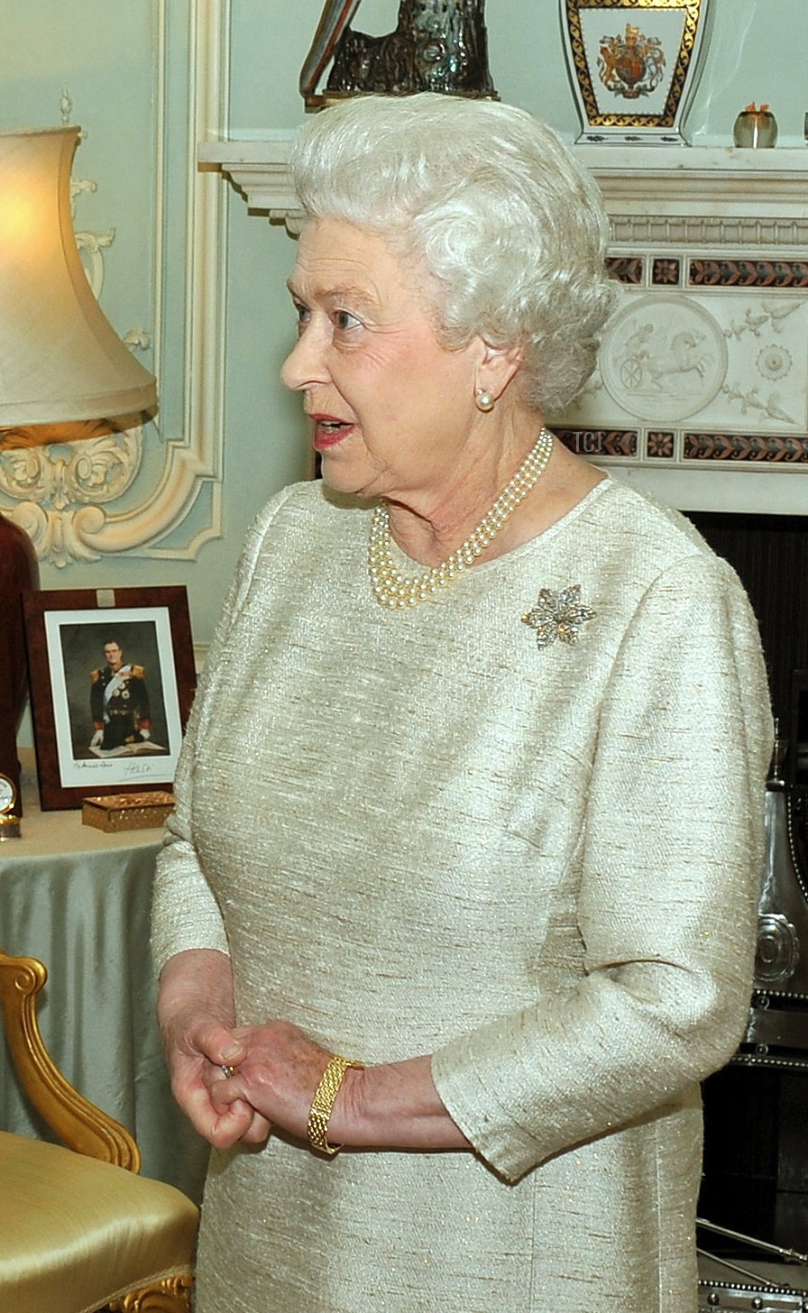 British Queen Elizabeth greets Conservative party Leader David Cameron, for an audience at which she invited him to be Britain's next Prime Minister, at Buckingham Palace in central London May 11, 2010