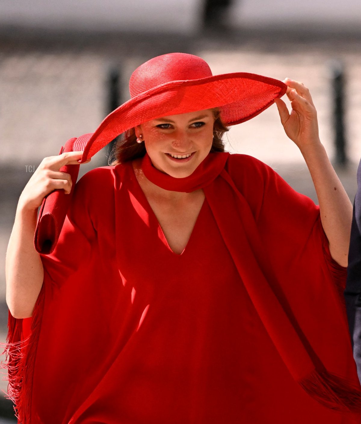 Crown Princess Elisabeth and Prince Emmanuel pictured arriving for the wedding ceremony of Princess Maria-Laura of Belgium and William Isvy, at the Saint Michael and Saint Gudula Cathedral (Cathedrale des Saints Michel et Gudule / Sint-Michiels- en Sint-Goedele kathedraal), Saturday 10 September 2022, in Brussels
