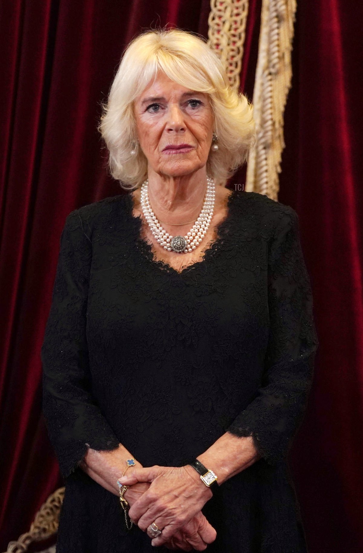 William, Prince of Wales, and Camilla, Queen Consort, look on as King Charles III (not pictured) attends his proclamation as King during the accession council on September 10, 2022 in London, United Kingdom