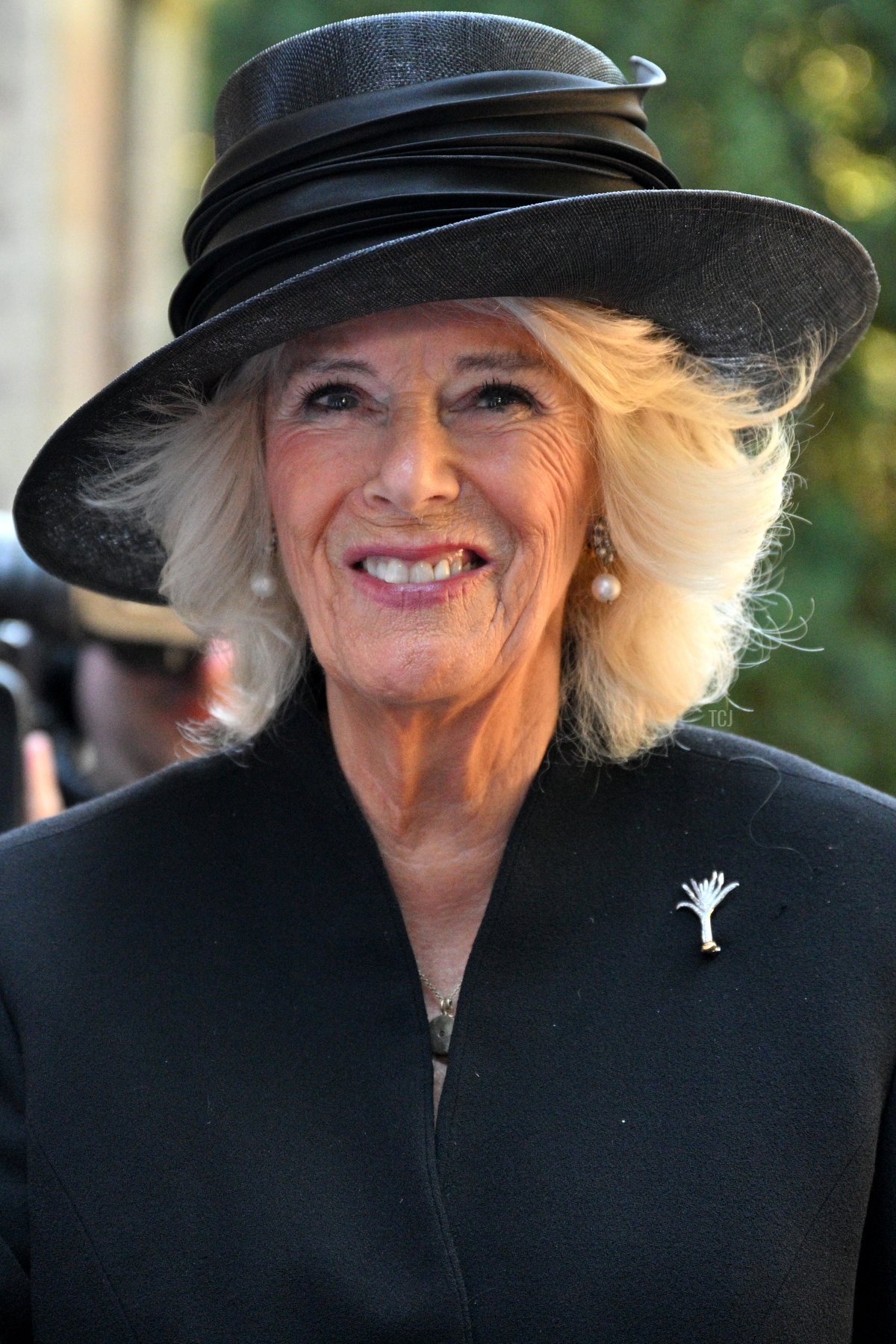 Camilla, Queen Consort attends a Service of Prayer and Reflection for the Life of The Queen at Llandaff Cathedral on September 16, 2022 in Cardiff, Wales
