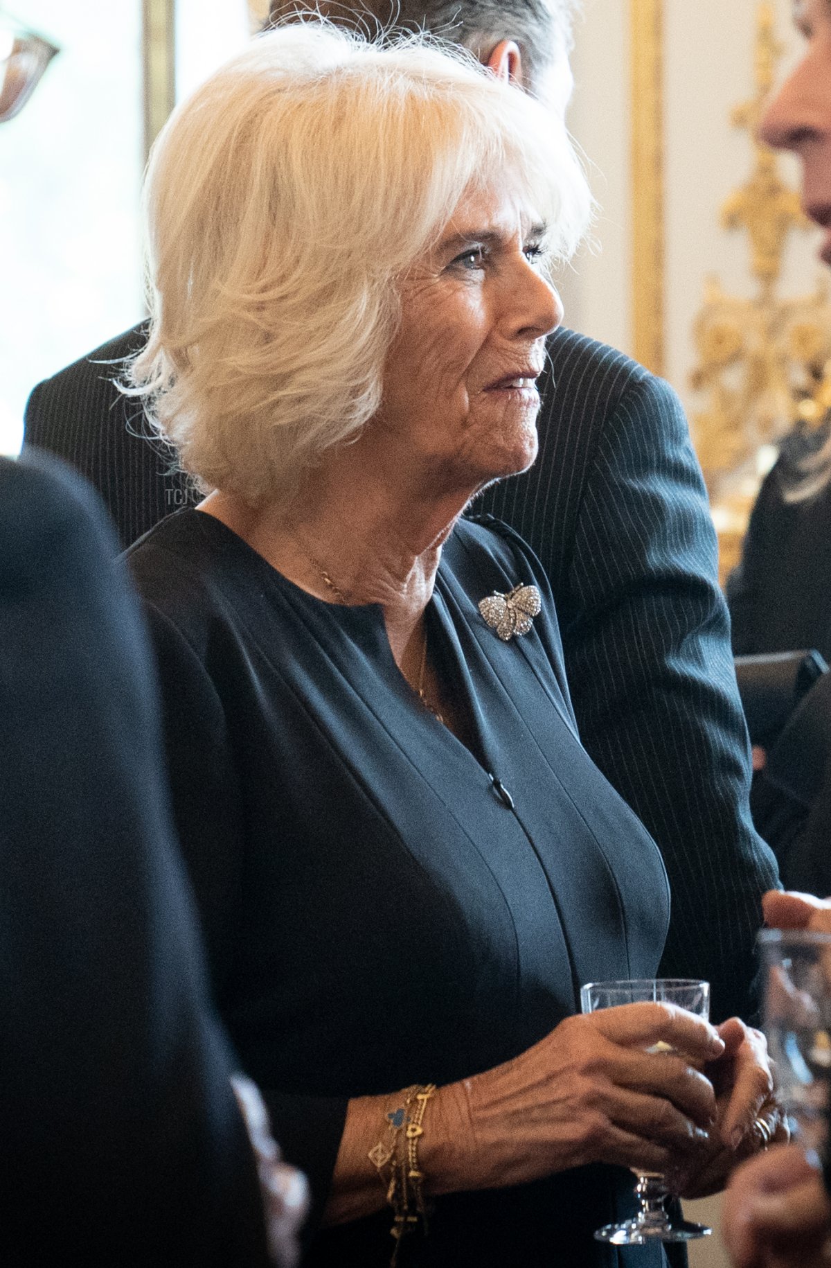 Camilla, Queen Consort and the Prince Edward, Earl of Wessex during a lunch held for governors-general of the Commonwealth nations at Buckingham Palace on September 17, 2022 in London, England
