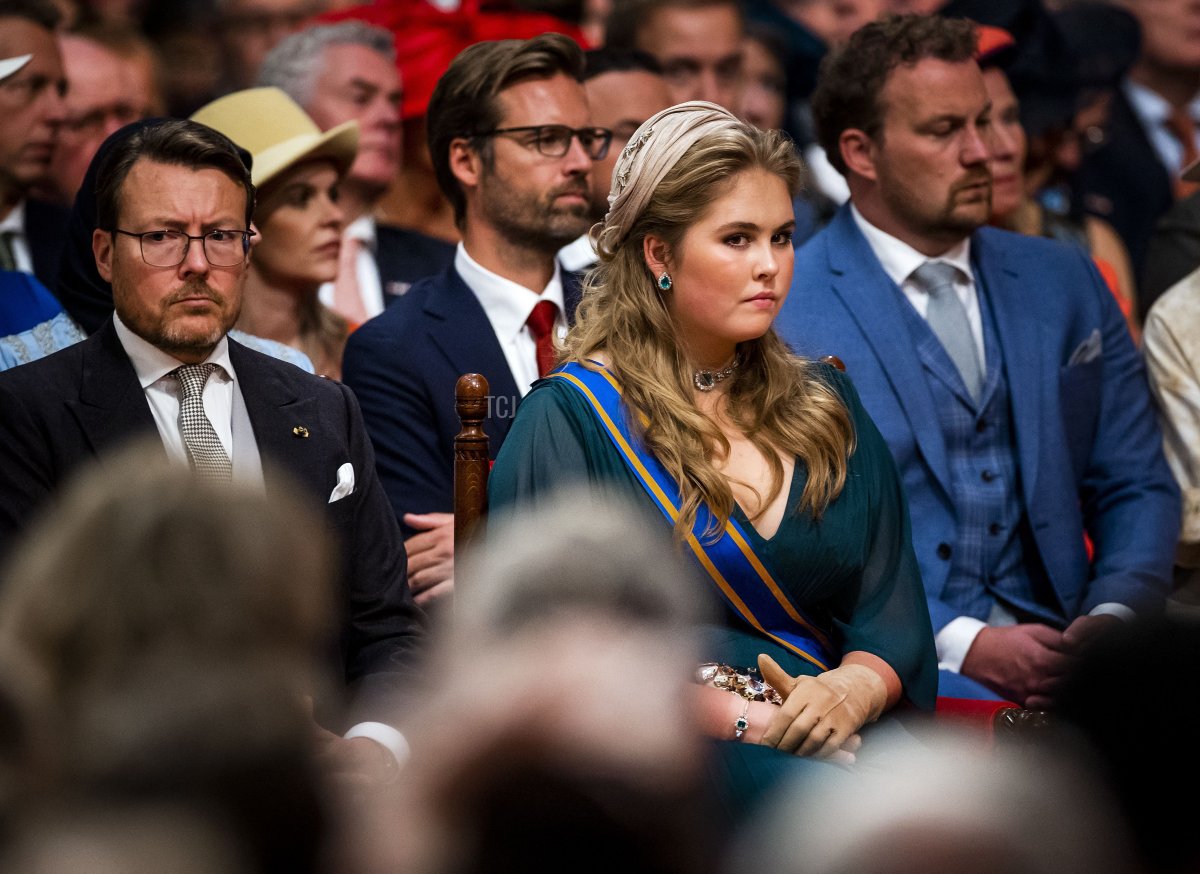 Princess Amalia listens the reading of the Speech from the Throne by King Willem-Alexander at the Koninklijke Schouwburg in The Hague, on September 20, 2022