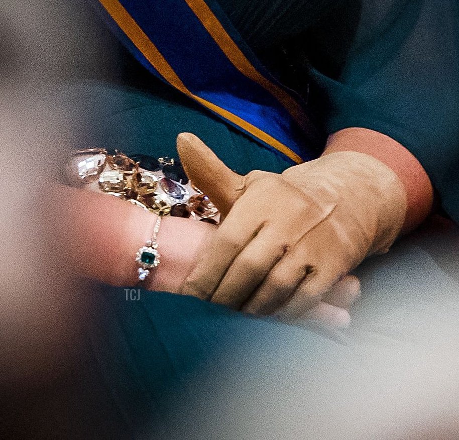 Princess Amalia listens the reading of the Speech from the Throne by King Willem-Alexander at the Koninklijke Schouwburg in The Hague, on September 20, 2022
