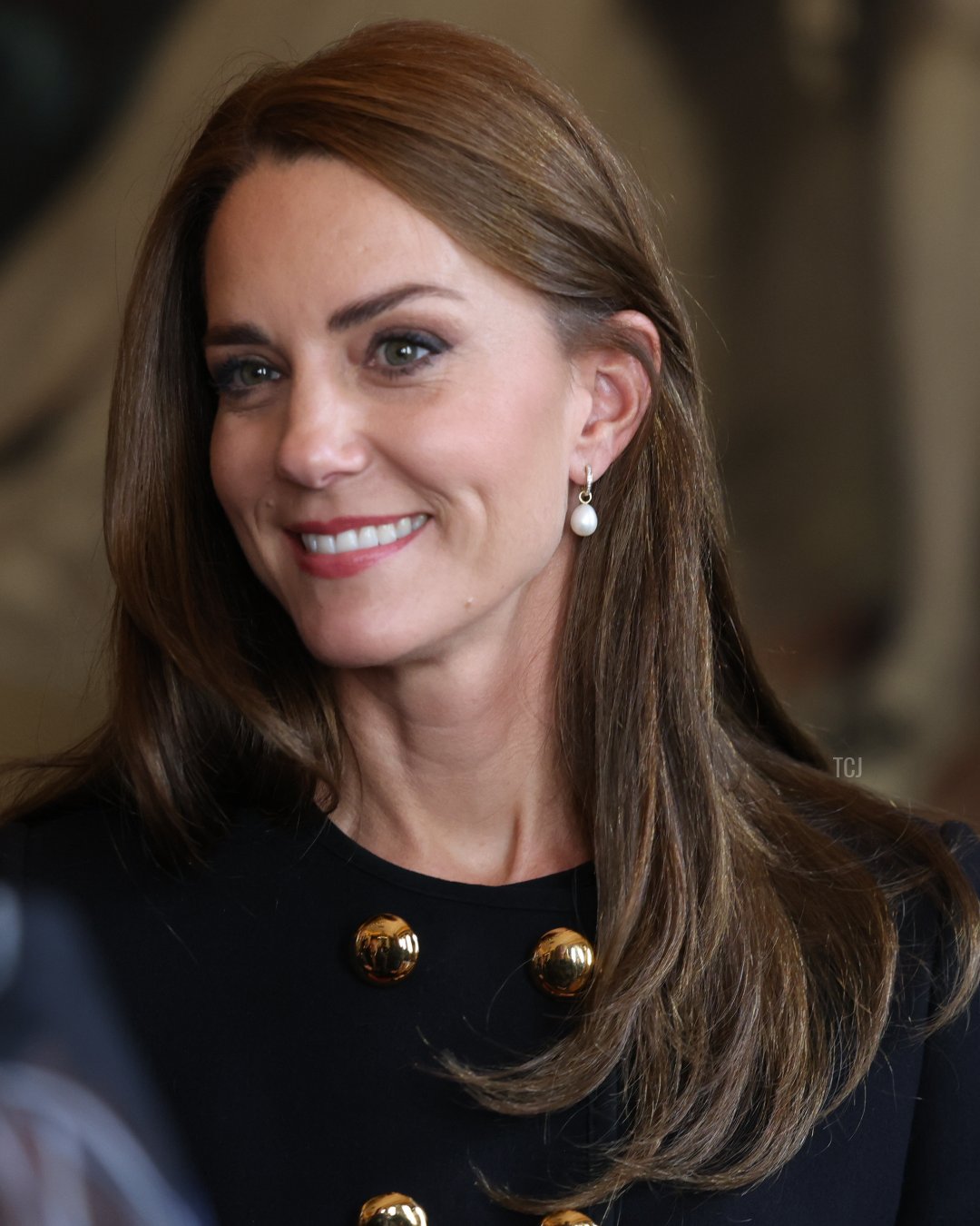 Prince William, Prince of Wales (not pictured) and Catherine, Princess of Wales visit the Windsor Guildhall to thank volunteers and operational staff involved in her Majesty Queen Elizabeth II's funeral on September 22, 2022 in Windsor, United Kingdom