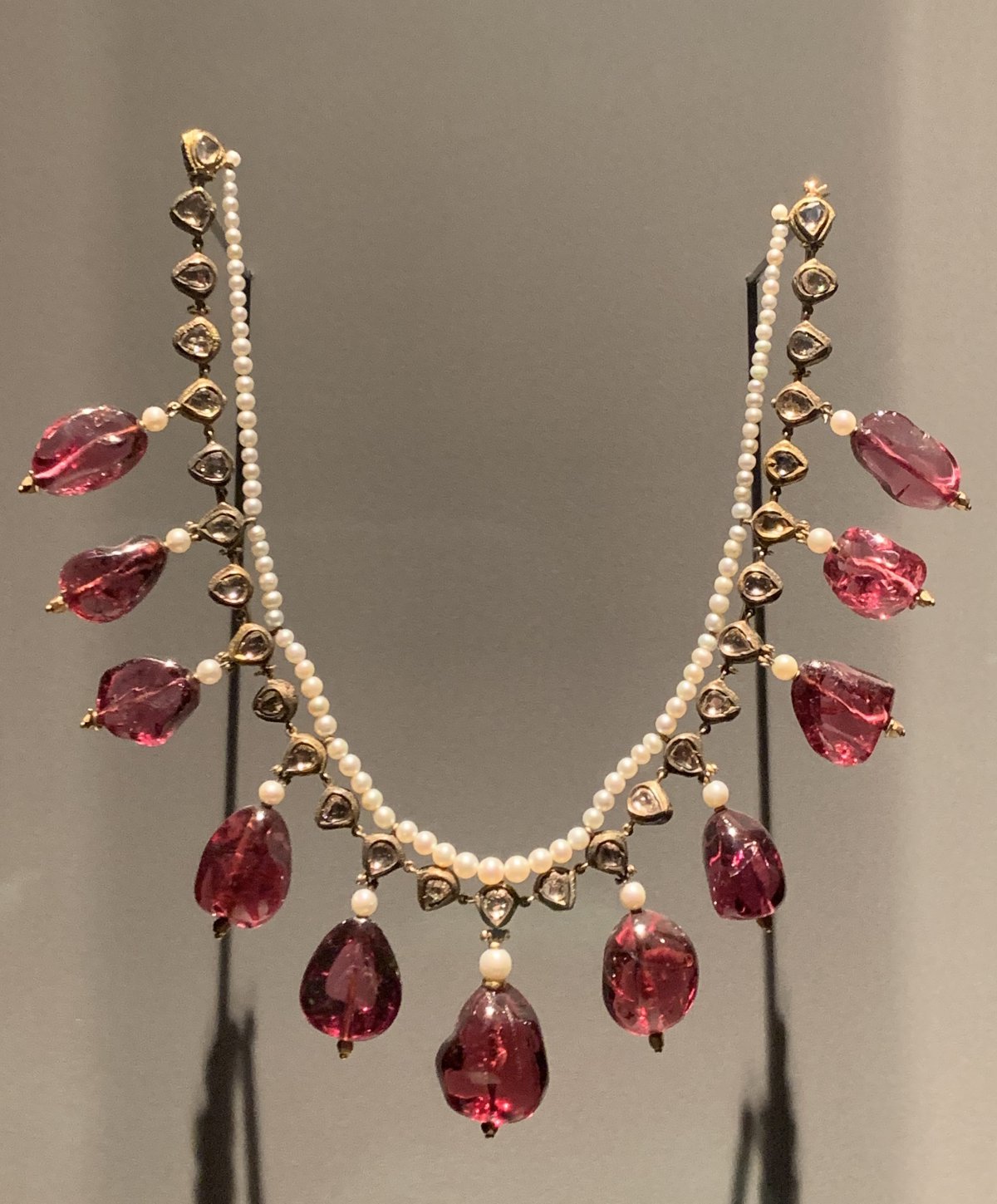 Jewels on display at the National Museum of Qatar, 2022