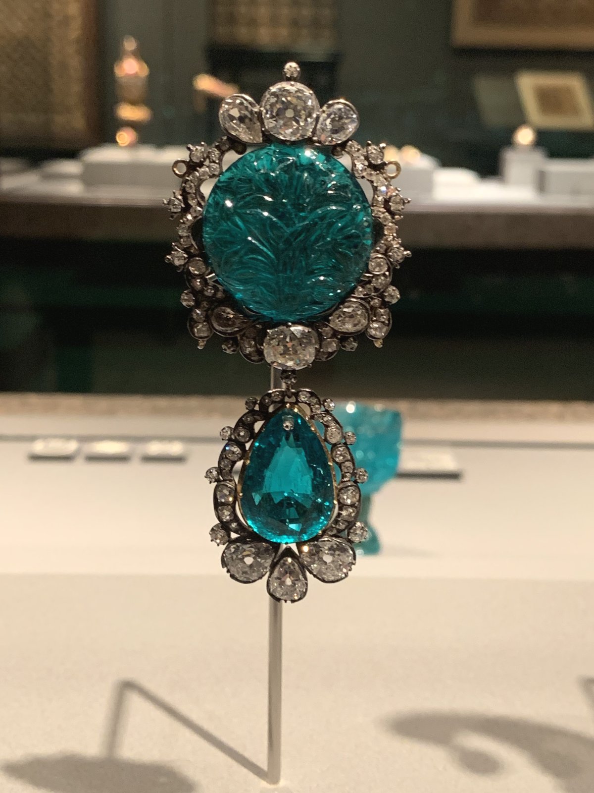 Jewels on display at the National Museum of Qatar, 2022