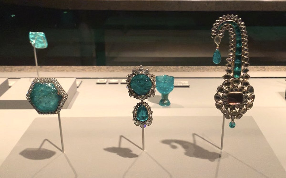 Jewels on display at the National Museum of Qatar, 2022