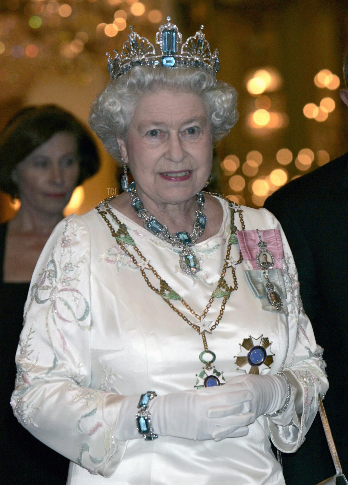 Queen Elizabeth II attends a State Banquet in Buckingham Palace, London, 07 March 2006 in honour of Brazilian President Mr Luiz Inacio Lula de Silva who is on a state visit to the UK