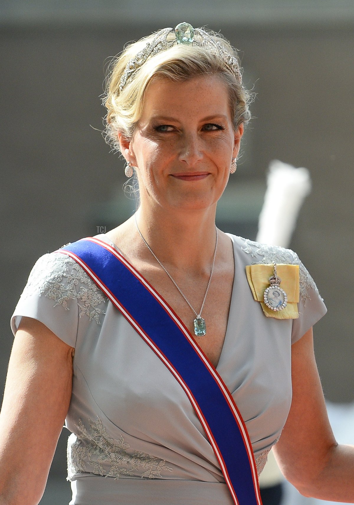 Britain's Prince Edward (R), Earl of Wessex, and his wife, Britain's Sophie, Countess of Wessex, arrive for the wedding of Sweden's Crown Prince Carl Philip and Sofia Hellqvist at the Royal Chapel at Stockholm Palace on June 13, 2015