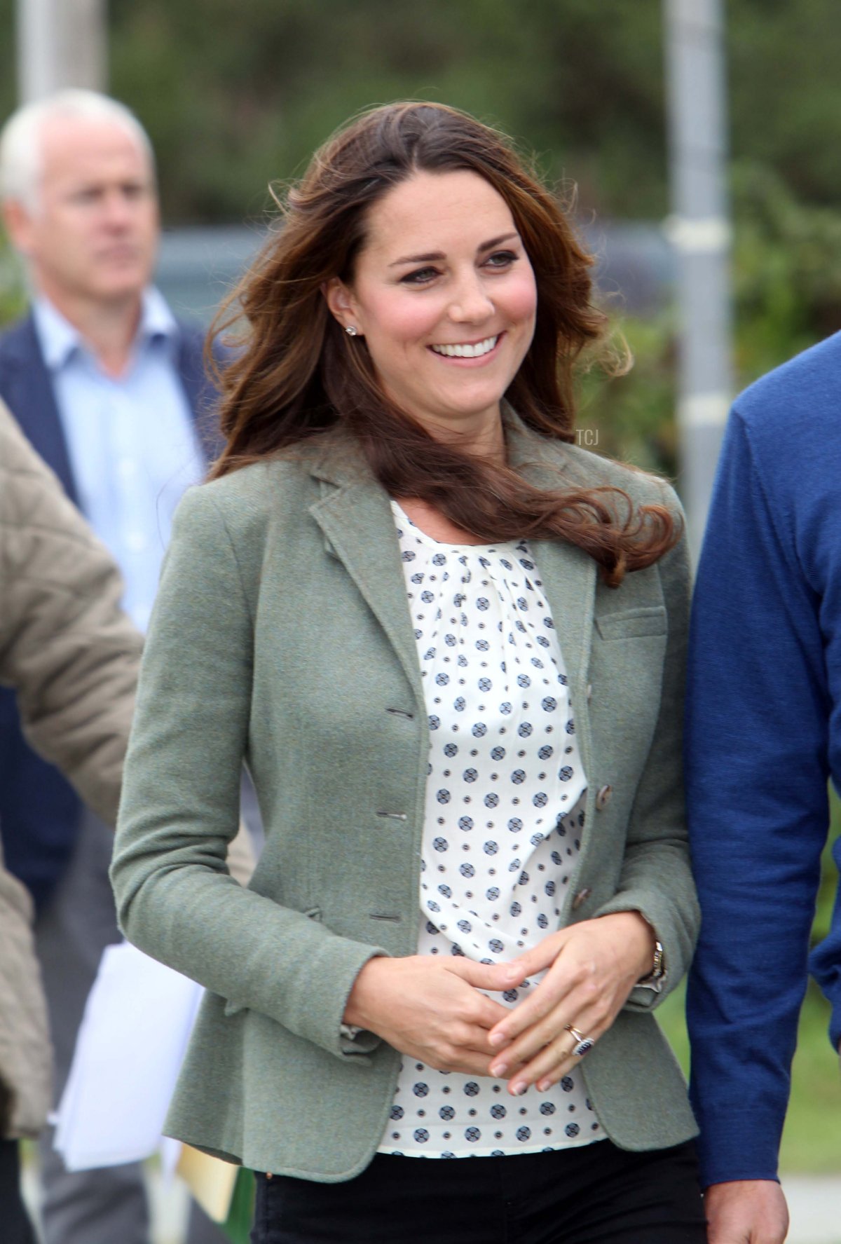 Catherine, Duchess of Cambridge attends the start of The Ring O'Fire Anglesey Coastal Ultra Marathon on August 30, 2013 in Holyhead, Wales