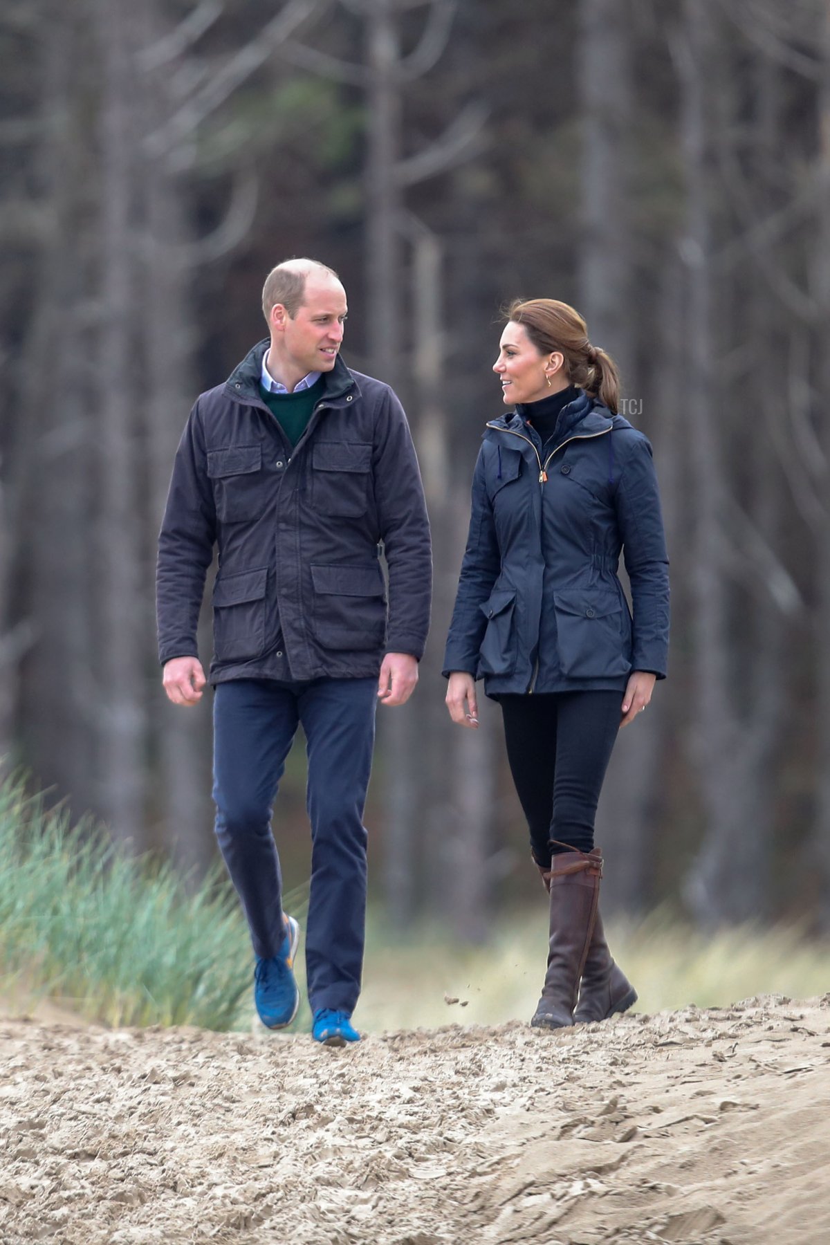 Prince William, Duke of Cambridge and Catherine, Duchess of Cambridge on a visit to Newborough Beach where they met the Menai Bridge Scouts and explored the beach’s wildlife habitat. During a visit to North Wales on May 08, 2019 in Anglesey, United Kingdom