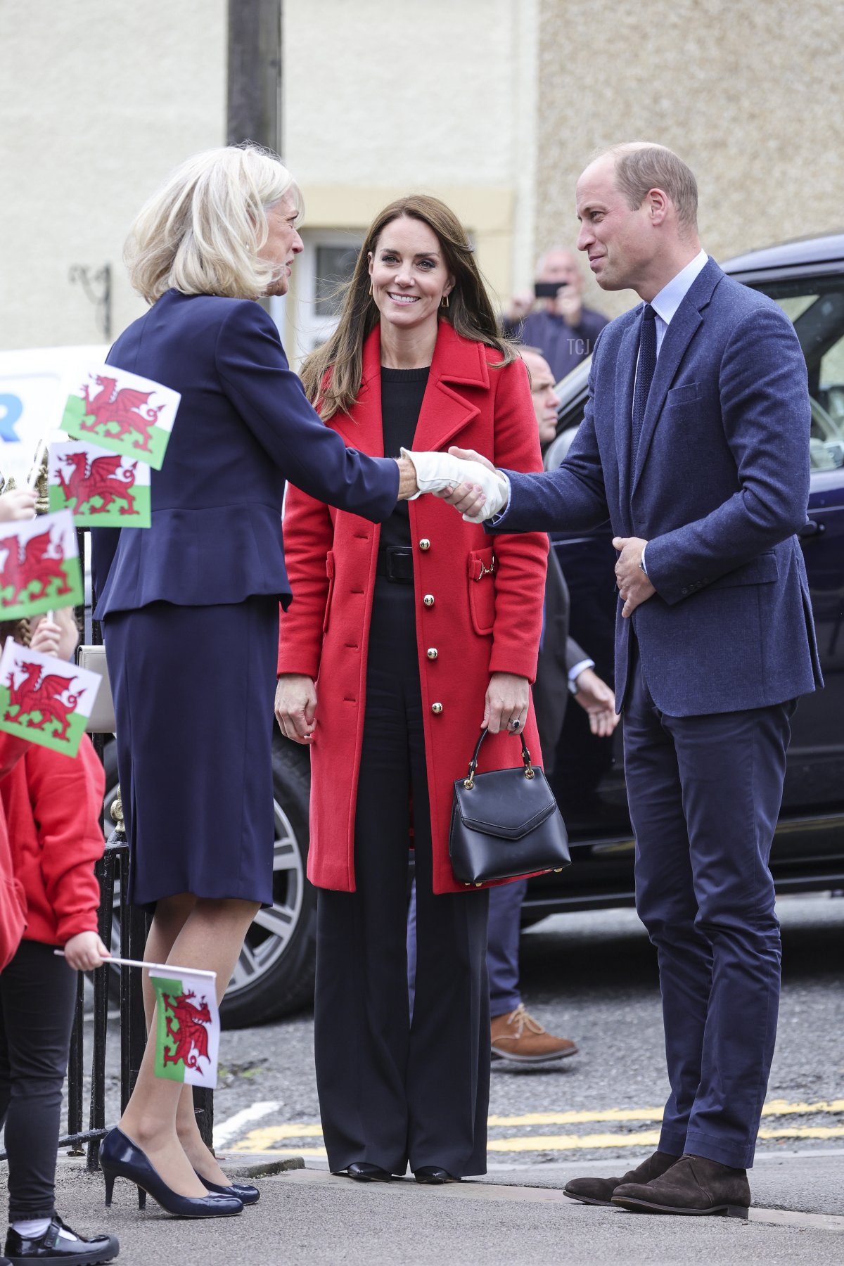 Prince William, Prince of Wales and Catherine, Princess of Wales arrive at St Thomas Church, which has been has been redeveloped to provide support to vulnerable people, during their visit to Wales on September 27, 2022 in Swansea, Wales