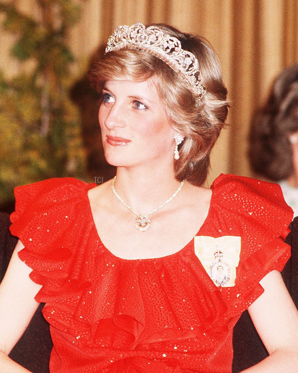 The Princess of Wales attends a state reception at the Wrest Point Hotel in Tasmania during a royal tour of Australia, March 1983 (Trinity Mirror/Mirrorpix/Alamy)