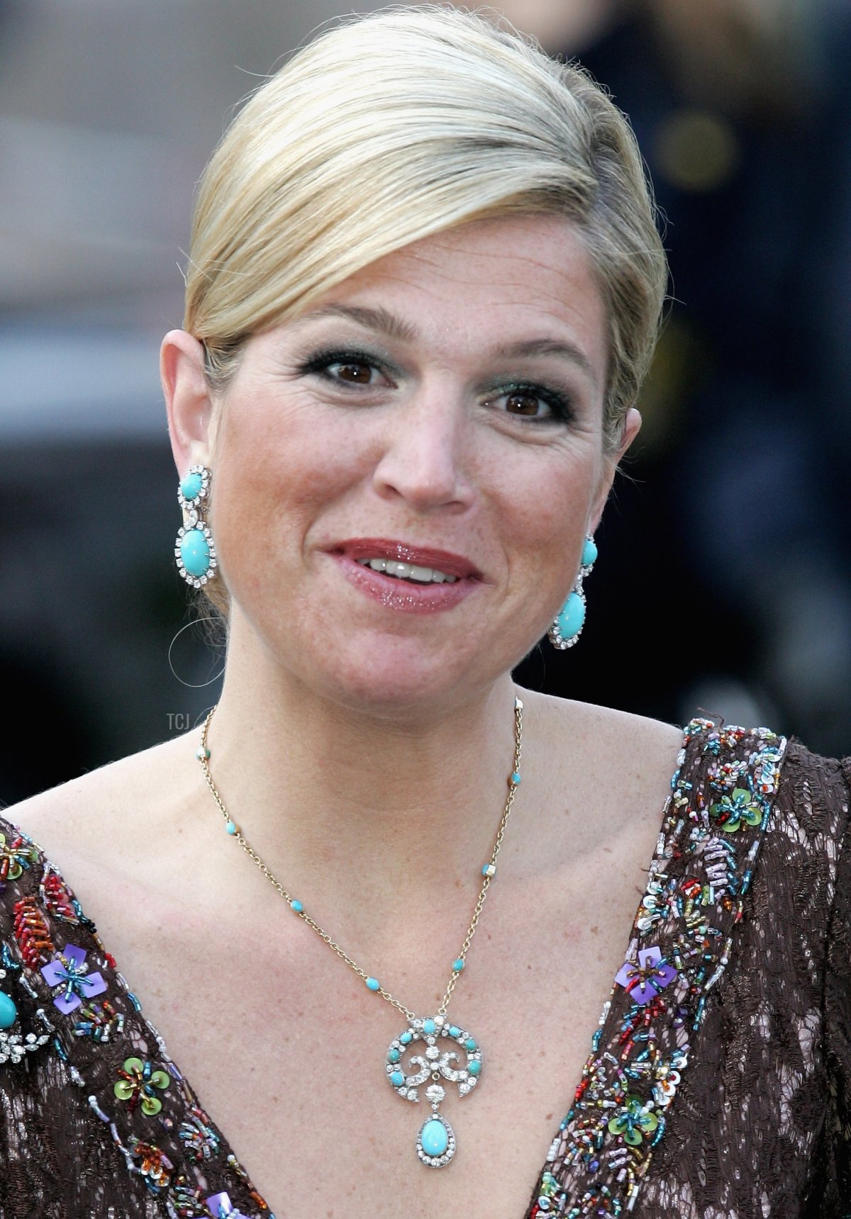 Princess Maxima of the Netherlands arrives for H.M. King Carl XVI Gustaf's private dinner to celebrate his 60th Birthday at Drottningholm Palace on April 29, 2006 in Stockholm, Sweden