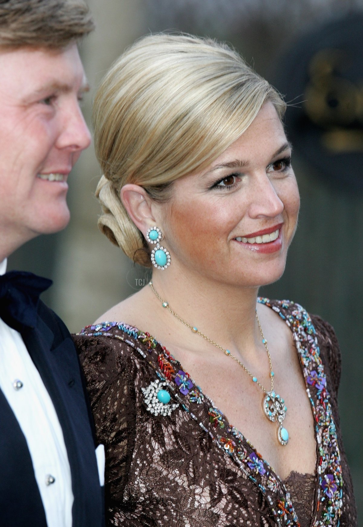 Princess Maxima of the Netherlands arrives for H.M. King Carl XVI Gustaf's private dinner to celebrate his 60th Birthday at Drottningholm Palace on April 29, 2006 in Stockholm, Sweden