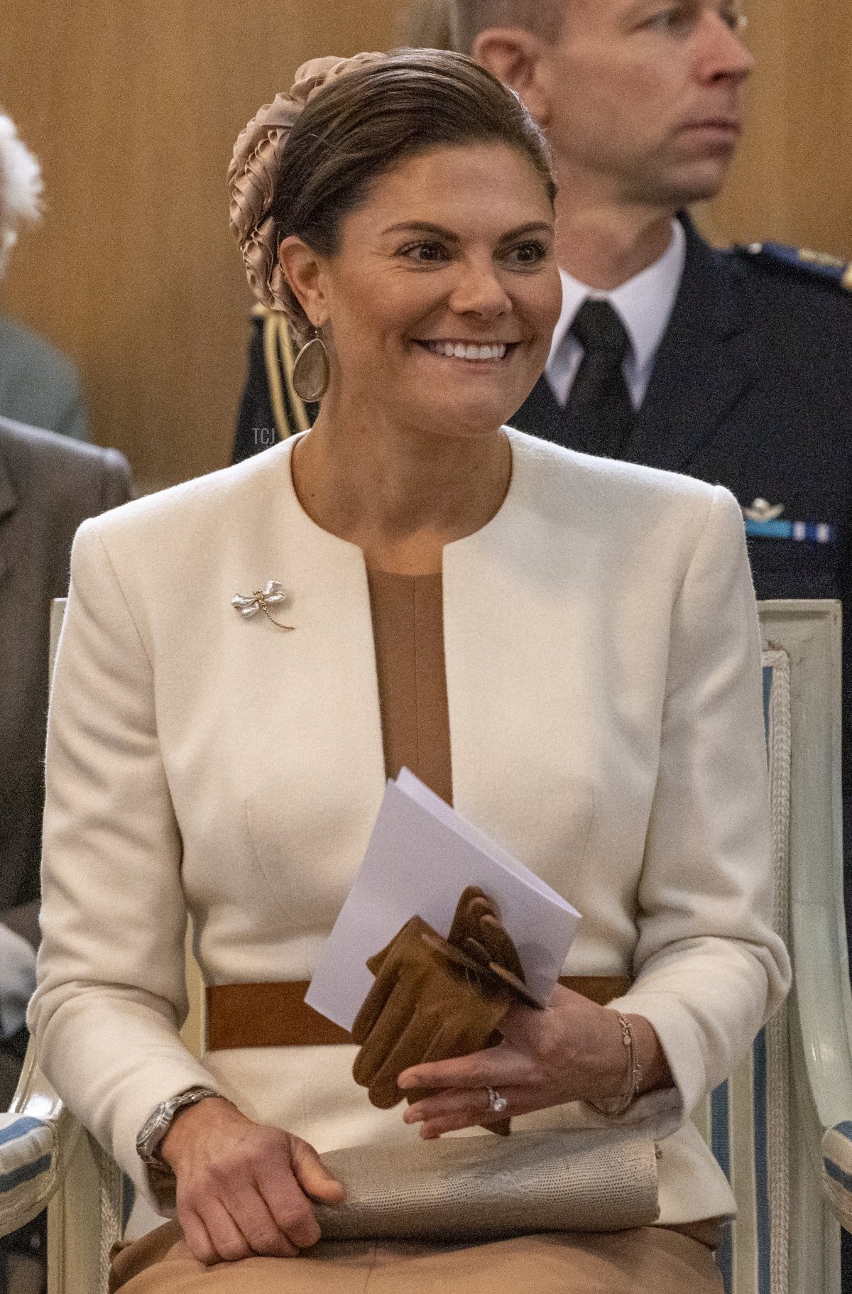 Crown Princess Victoria of Sweden attends a church ceremony at the Uppsala Cathedral in connection with the start of the annual meetings of the Swedish Church on October 4, 2022 in Uppsala, Sweden