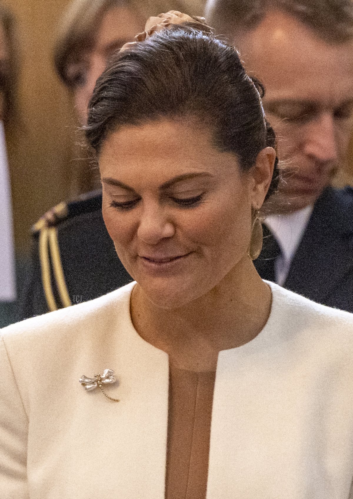 Crown Princess Victoria of Sweden attends a church ceremony at the Uppsala Cathedral in connection with the start of the annual meetings of the Swedish Church on October 4, 2022 in Uppsala, Sweden