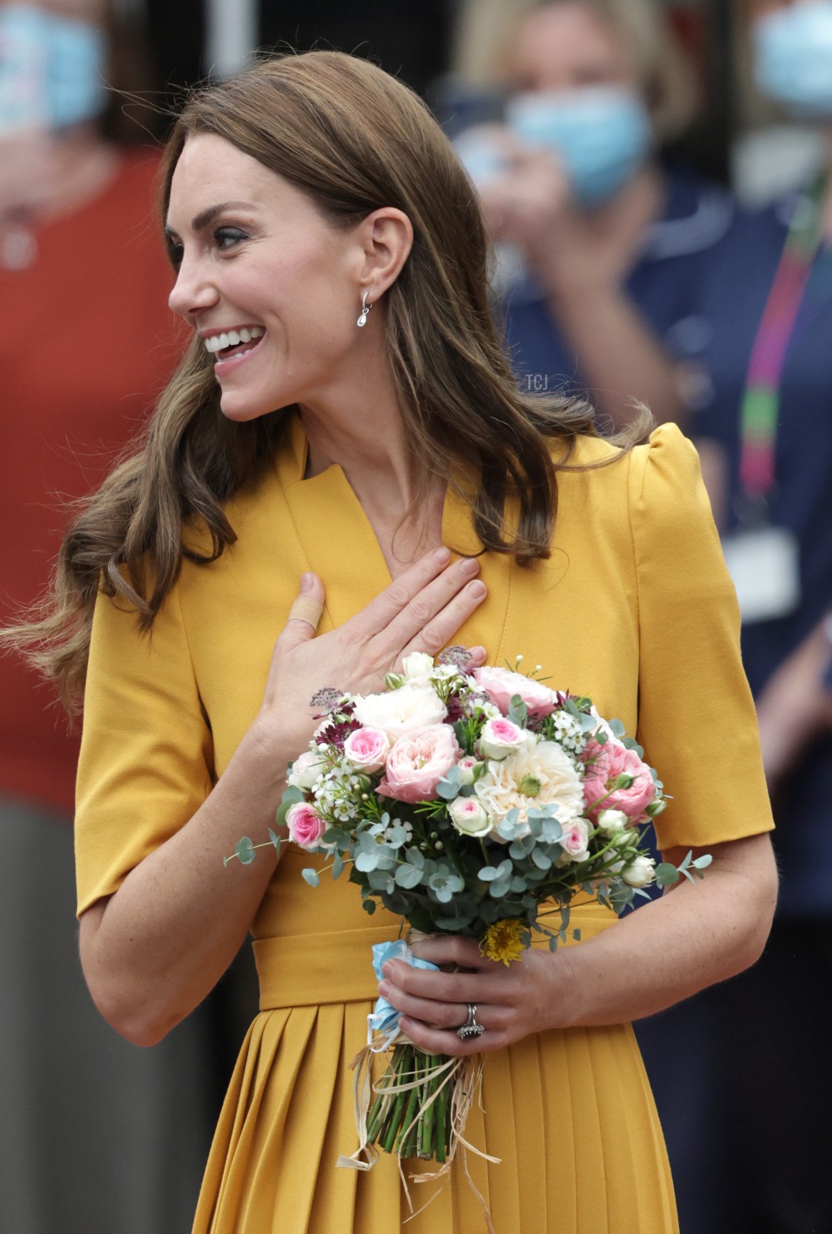 Catherine, Princess of Wales visits the maternity unit at the Royal Surrey County Hospital on October 5, 2022 in Guildford, England