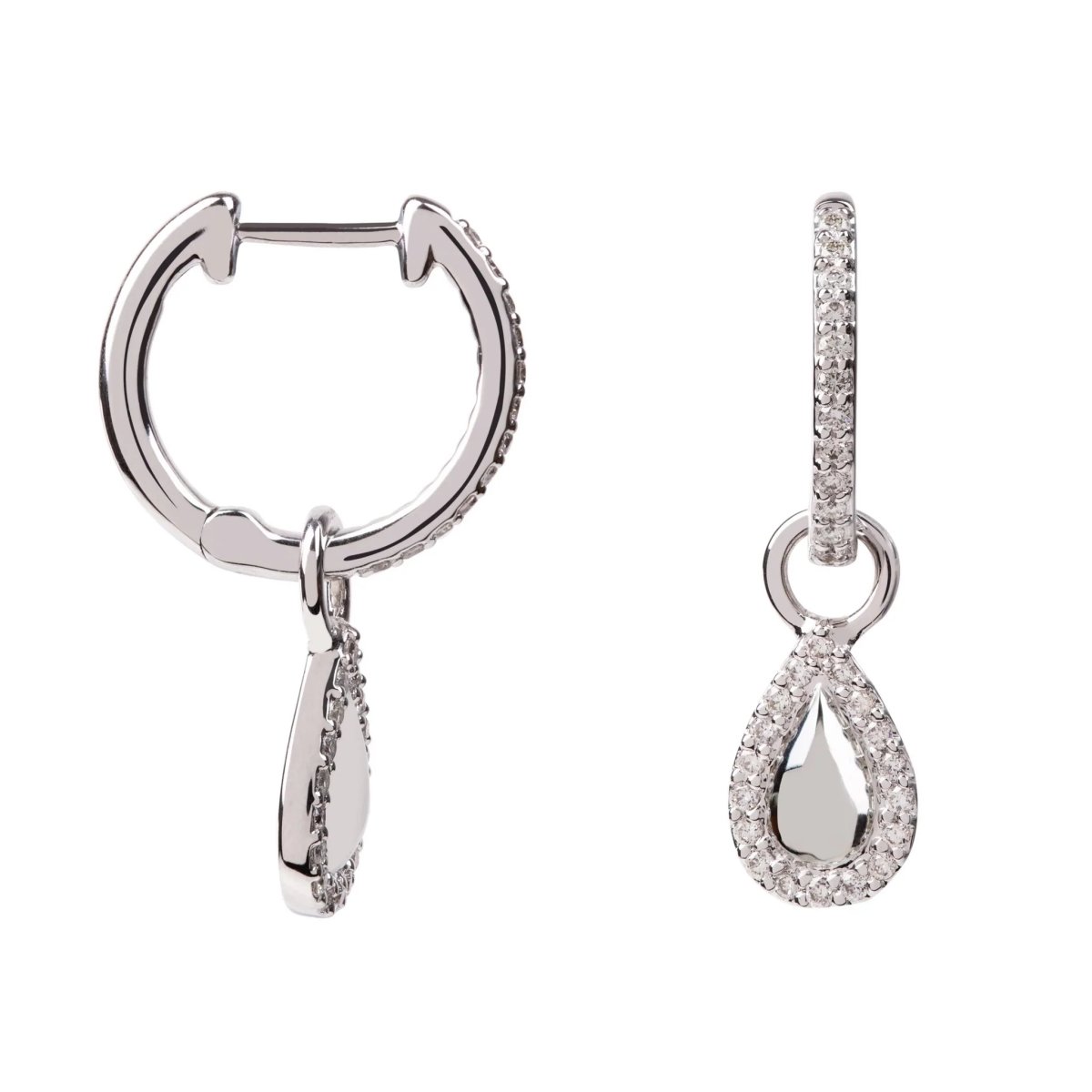 Hera White Gold and Diamond Pear Detachable Drops (Emily Mortimer Jewellery)