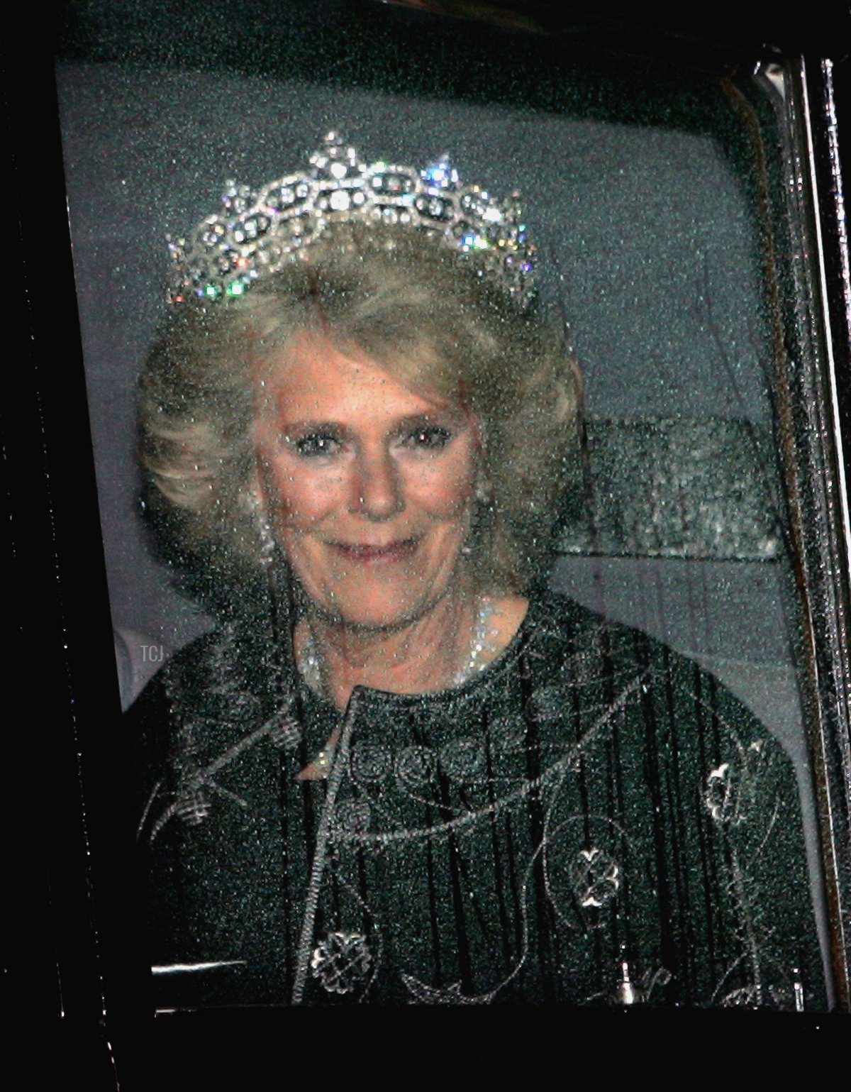Camilla, Duchess of Cornwall arrives at Buckingham Palace for a State Banquet thrown by HRH Queen Elizabeth II for the President of the Federal Republic of Brazil, His Excellency Mr Luiz Inacio da Silva and his wife Senhora Marisa Leticia Lula da Silva during their State Visit to the UK on March 7, 2006 in London, England