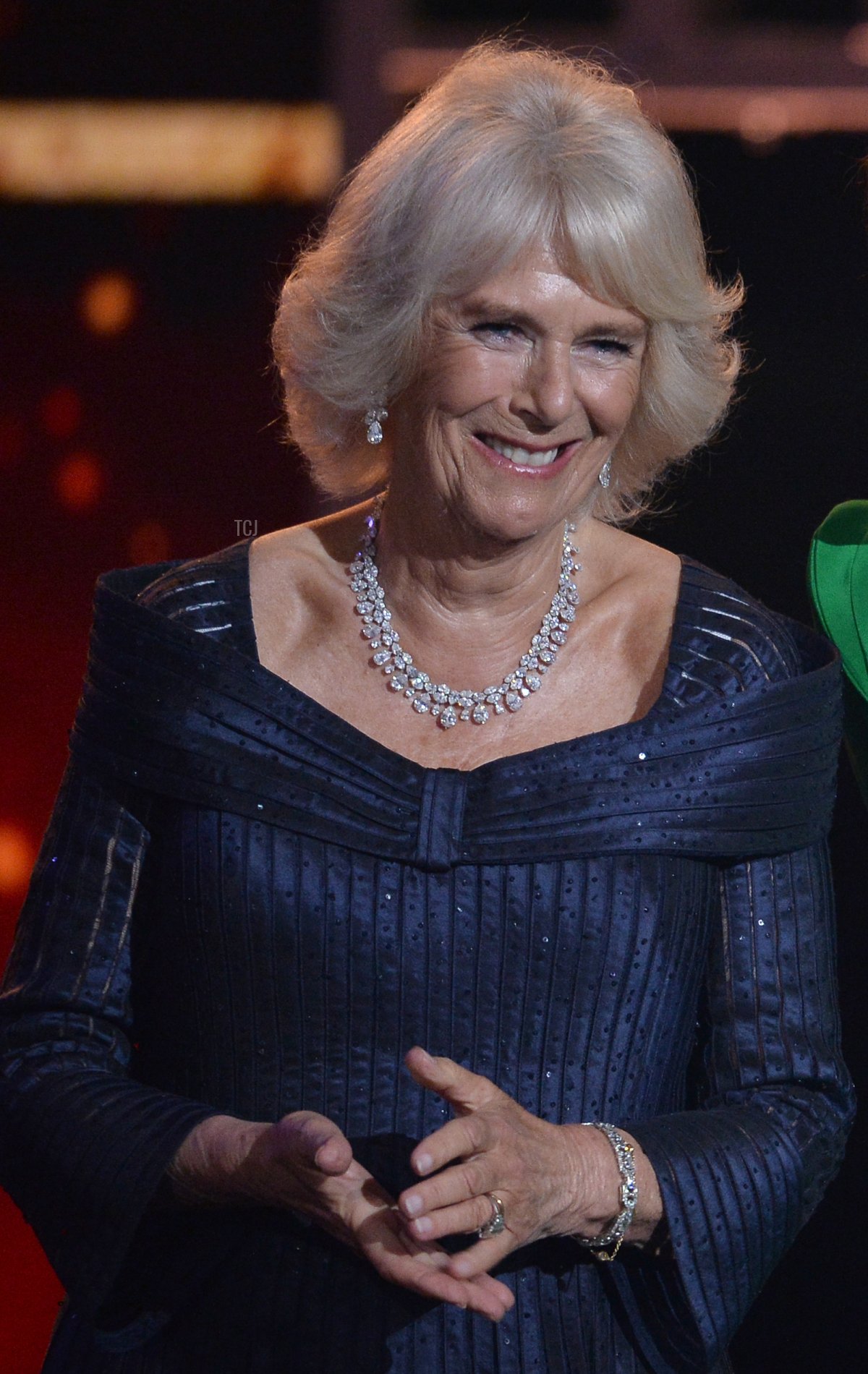 Camilla, Duchess of Cornwall attends The Olivier Awards with Mastercard at the Royal Albert Hall on April 07, 2019 in London, England