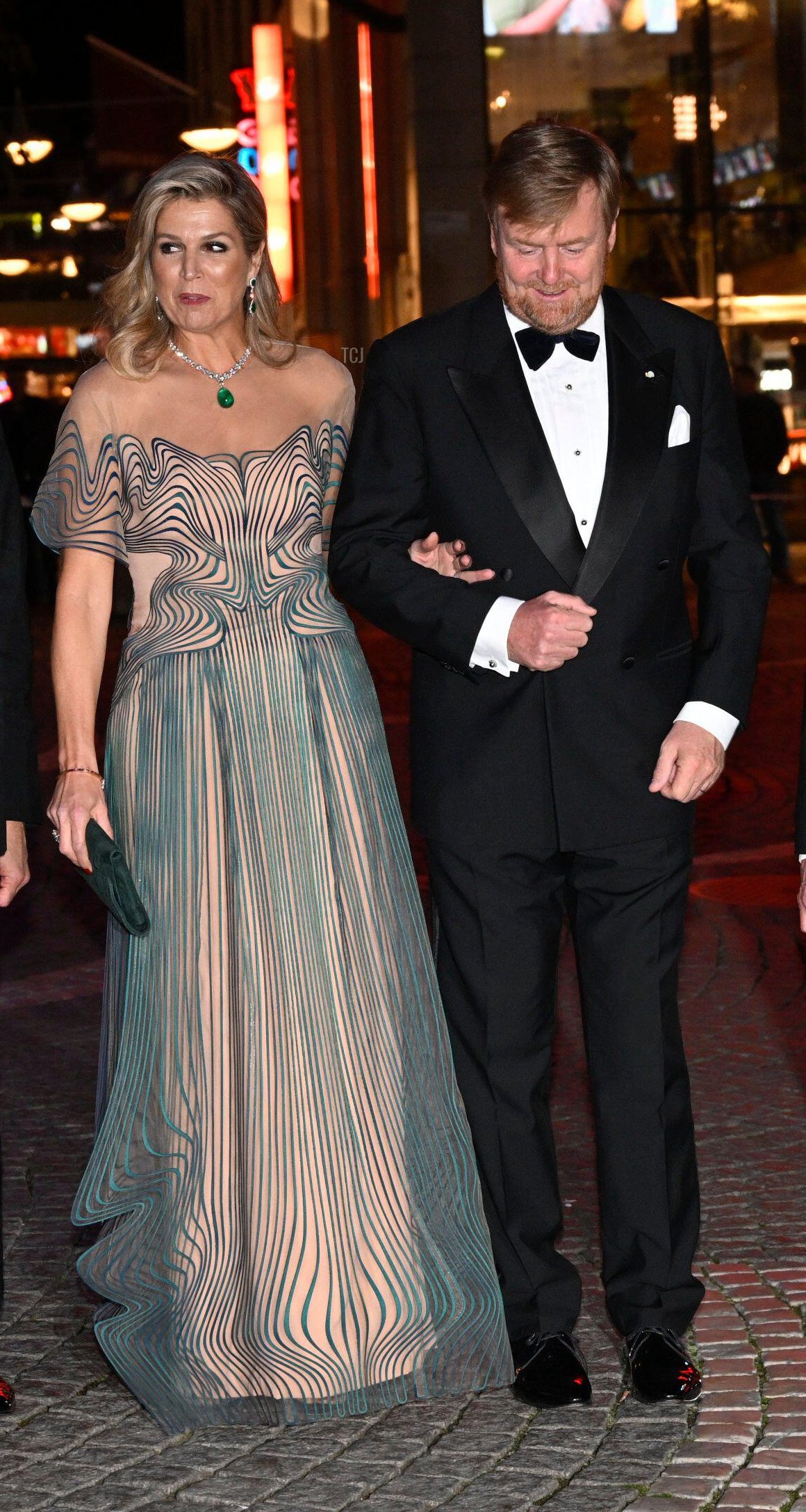 Crown Princess Victoria, Prince Daniel, Queen Máxima and King Willem-Alexander of the Netherlands, King Carl Gustaf and Queen Silvia of Sweden, prince Carl Philip and princess Sofia arrive at Stockholm's Concert Hall where the Dutch King and Queen are hosting a concert with Tim Kliphuis Ensemble for their Swedish hosts and invited guests. Stockholm, Sweden, 12 October 2022