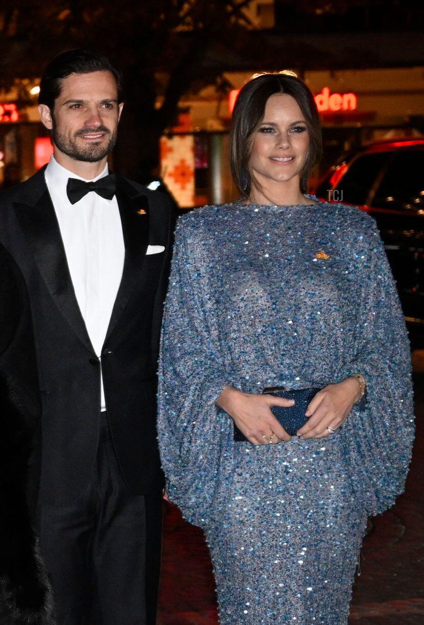 Crown Princess Victoria, Prince Daniel, Queen Máxima and King Willem-Alexander of the Netherlands, King Carl Gustaf and Queen Silvia of Sweden, prince Carl Philip and princess Sofia arrive at Stockholm's Concert Hall where the Dutch King and Queen are hosting a concert with Tim Kliphuis Ensemble for their Swedish hosts and invited guests. Stockholm, Sweden, 12 October 2022