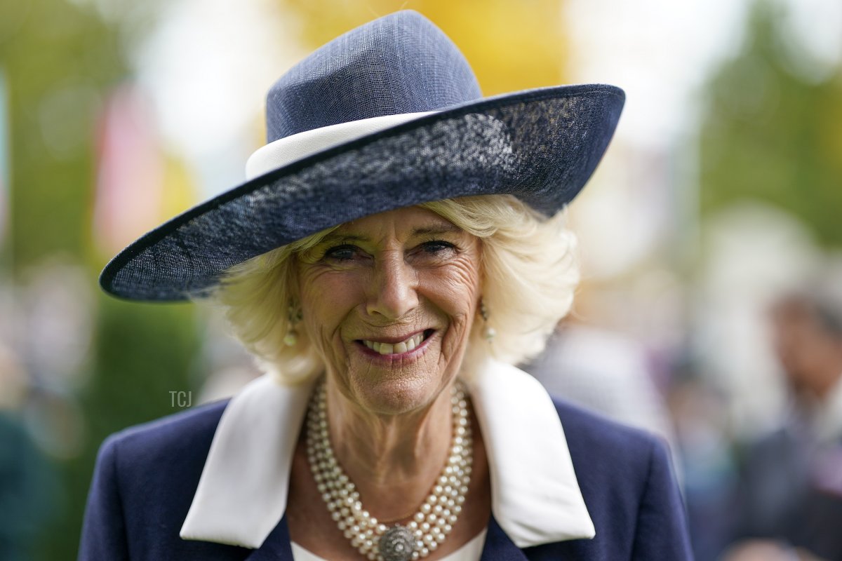 Camilla, Queen Consort at Ascot Racecourse on October 15, 2022 in Ascot, England