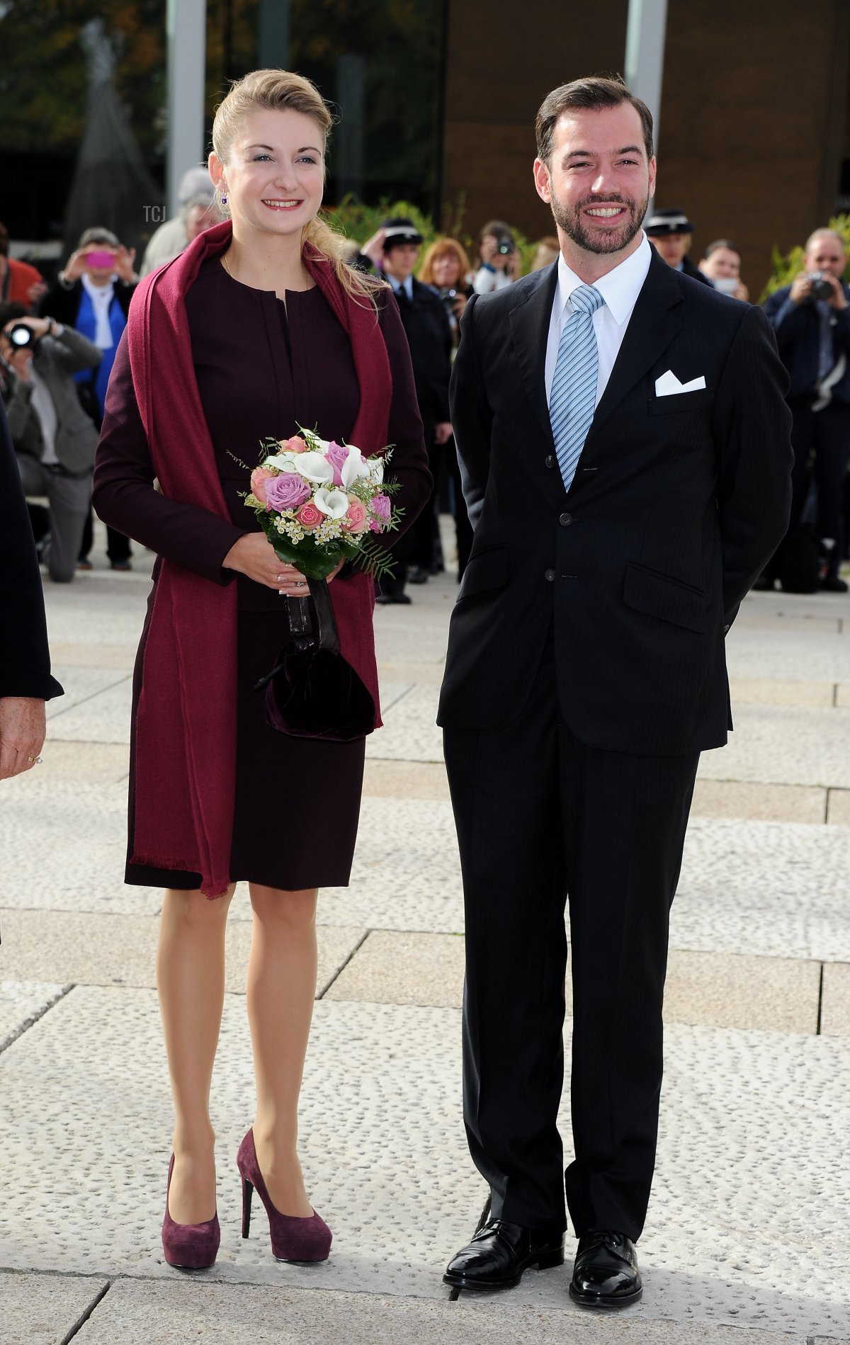 Countess Stephanie de Lannoy and Prince Guillaume Of Luxembourg attend the state reception prior to the civil ceremony for the wedding of Prince Guillaume Of Luxembourg and Stephanie de Lannoy at the Grand Theatre de la Ville de Luxembourg on October 19, 2012 in Luxembourg