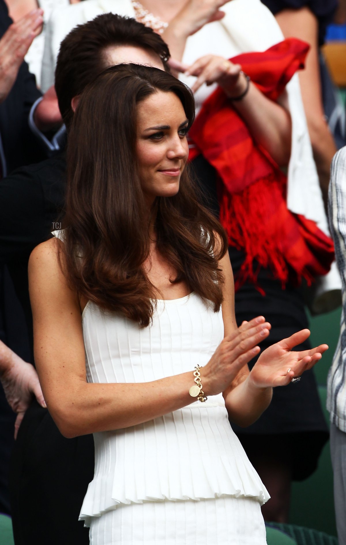 Catherine, Duchess of Cambridge attends the fourth round match between Tsvetana Pironkova of Bulgaria and Venus Williams of the United States on Day Seven of the Wimbledon Lawn Tennis Championships at the All England Lawn Tennis and Croquet Club on June 27, 2011 in London, England