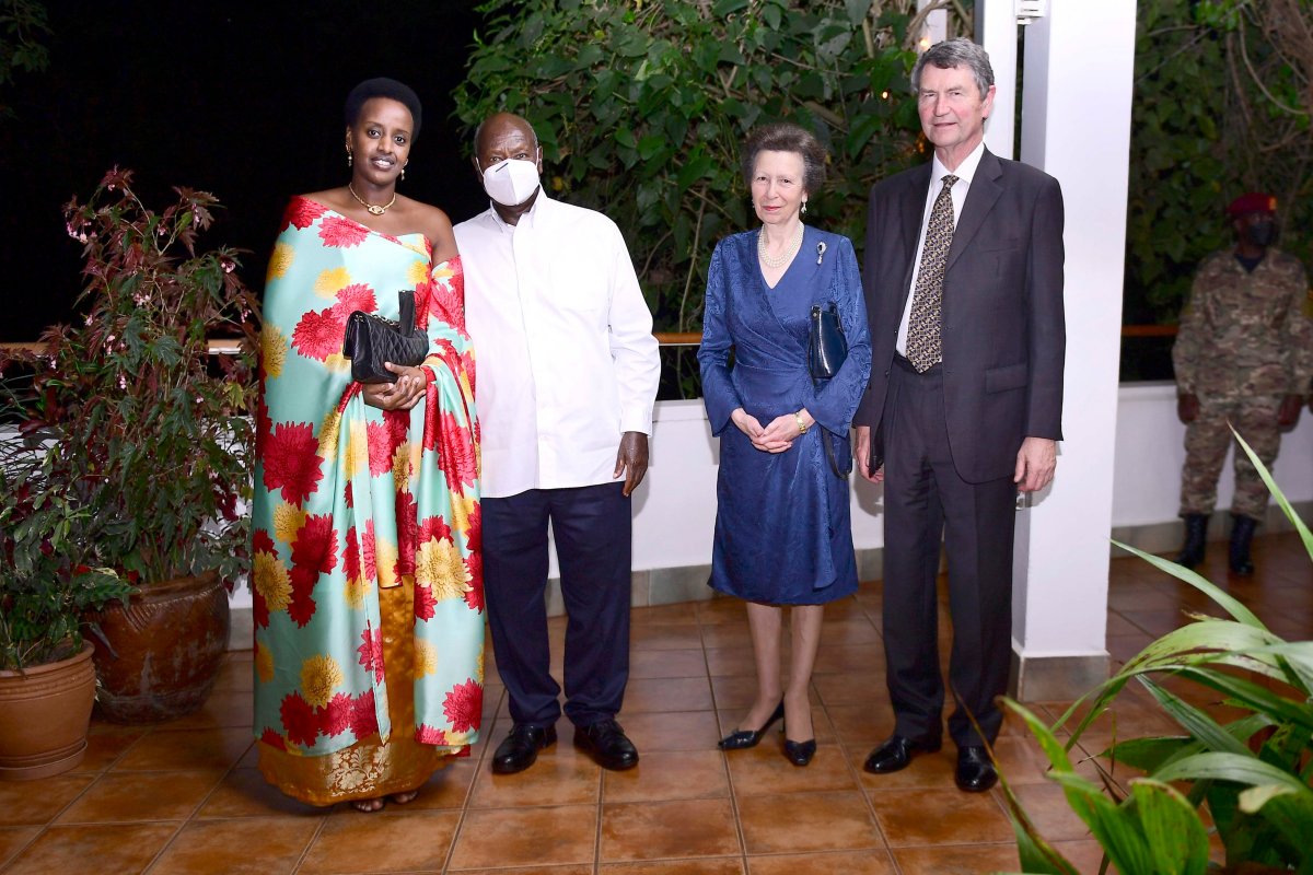 The Princess Royal hosts a dinner at the British High Commissioner’s residence in Kampala, Uganda