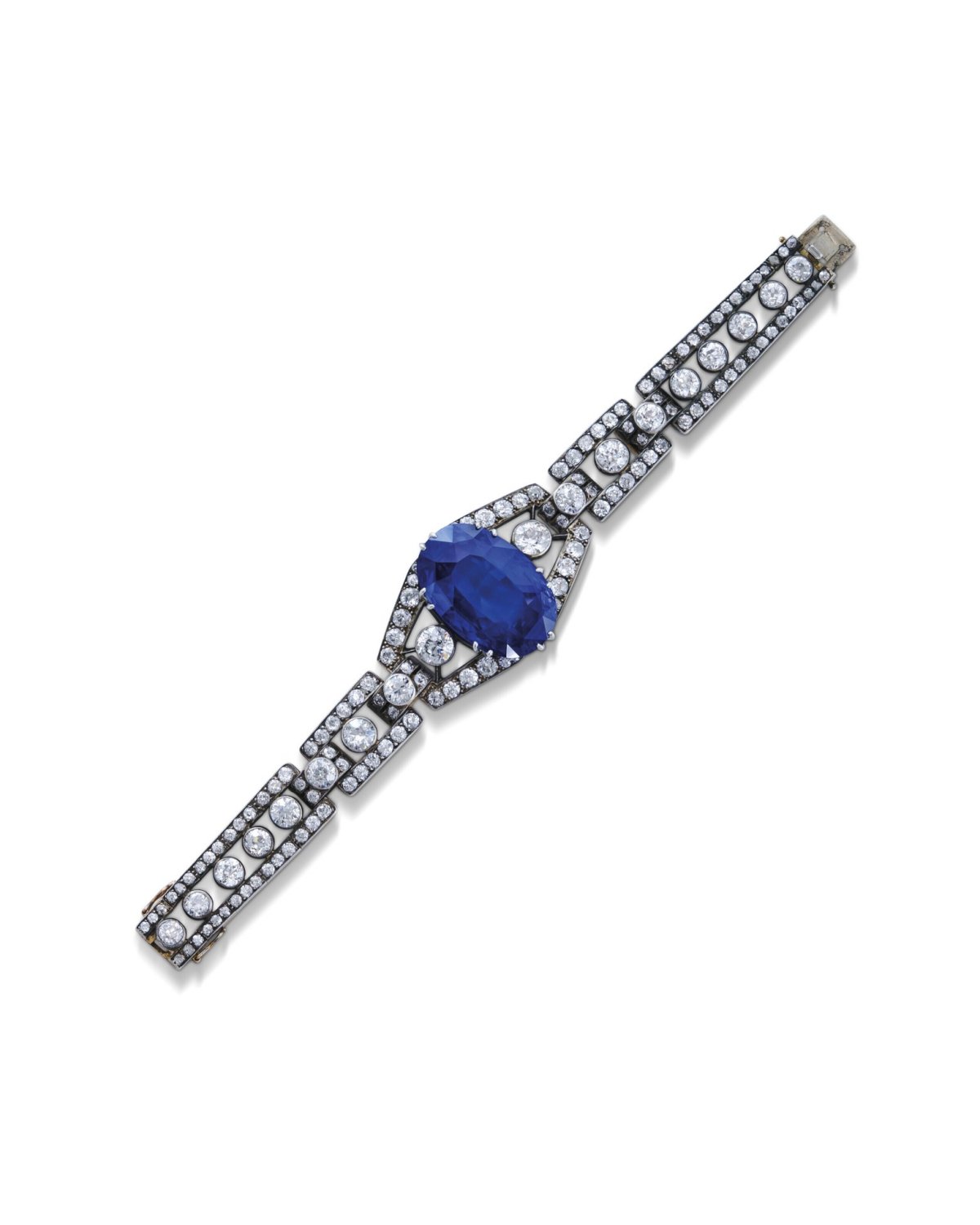 Antique Sapphire and Diamond Bracelet
