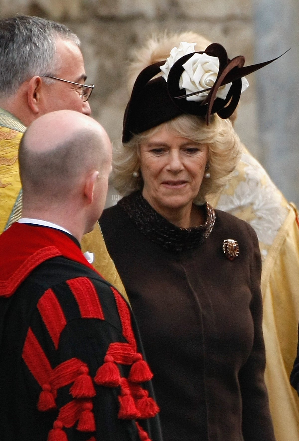 Camilla, Duchess of Cornwall and Prince Charles, Prince of Wales depart from a ceremony celebrating Queen Elizabeth II, 60th Diamond anniversary at Westminster Abbey on November 19, 2007 in London, England