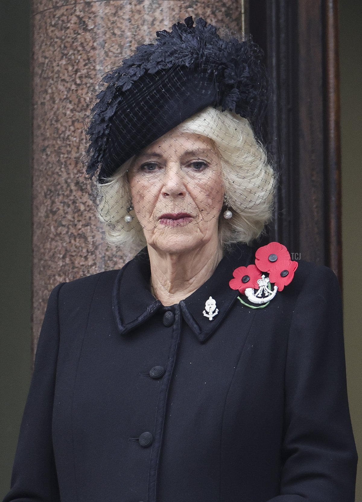 Queen Camilla attends the National Service Of Remembrance at The Cenotaph on November 13, 2022 in London, England