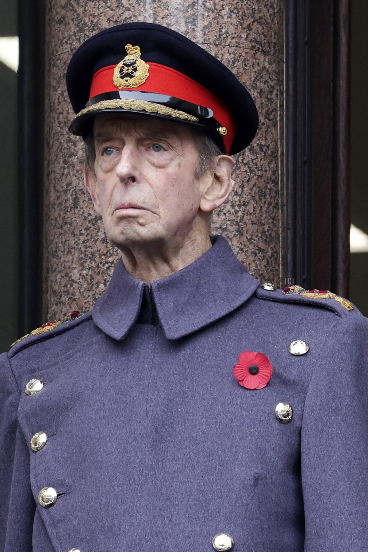 Britain's Prince Edward, Duke of Kent attends the Remembrance Sunday ceremony at the Cenotaph on Whitehall in central London, on November 13, 2022