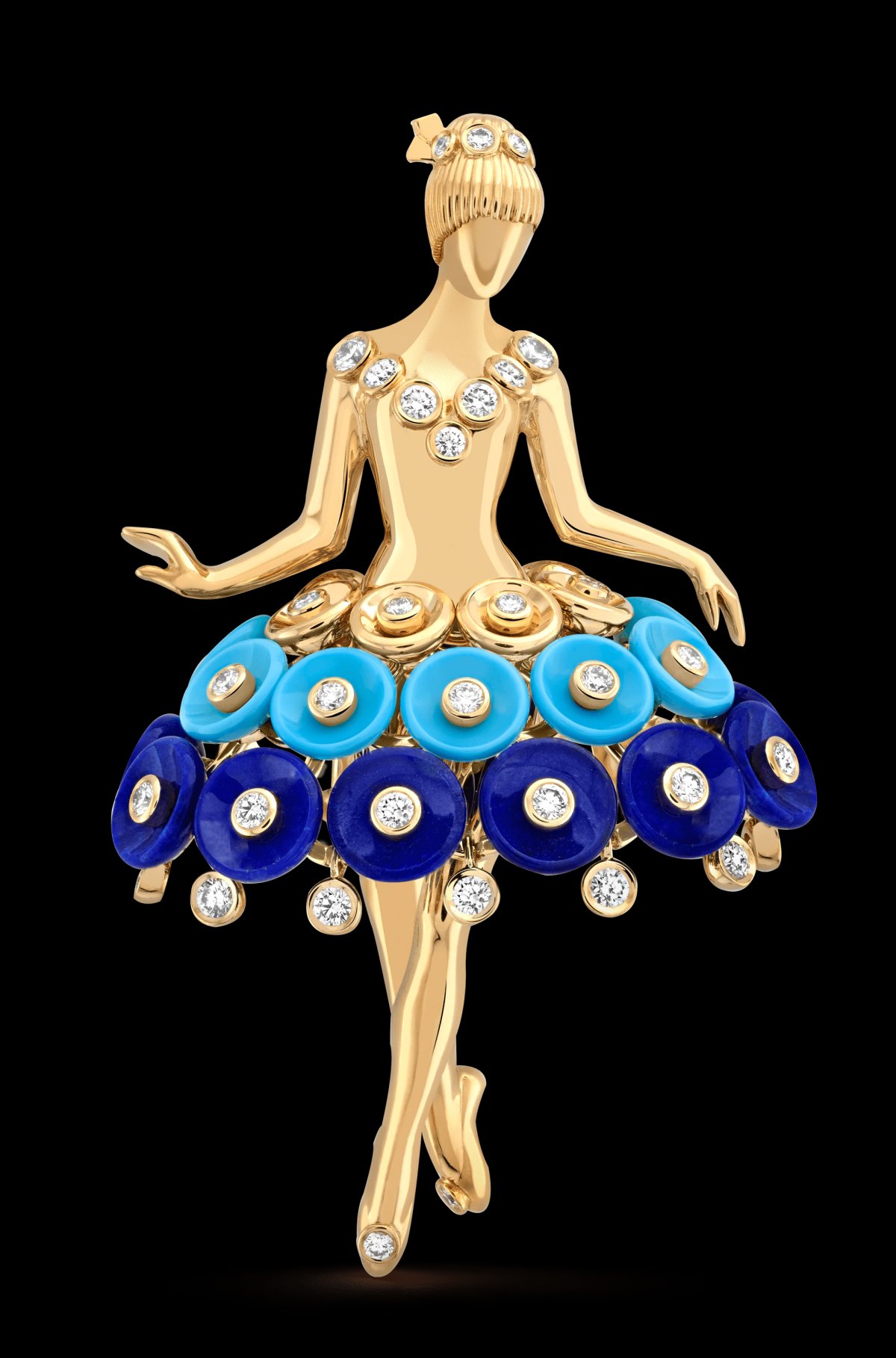 Bouton d'or ballerina clip