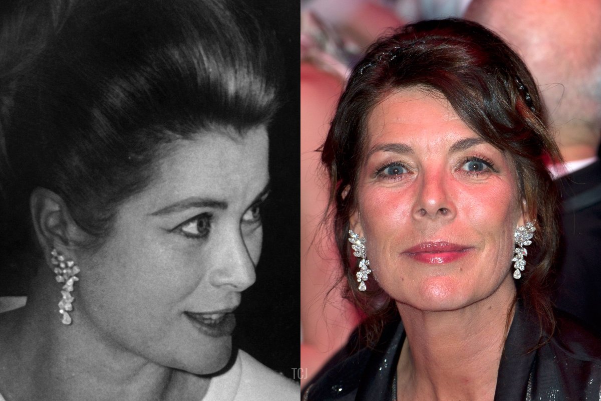 Princess Margaret (1930-2002) with Princess Grace of Monaco (1929-1982) at the 50th Anniversary of the Anglo-American Hospital, c1970s, Princess Caroline of Hanover attends the 'Swinging London' Monaco Rose Ball 2012 at Sporting Monte-Carlo on March 24, 2012 in Monte-Carlo