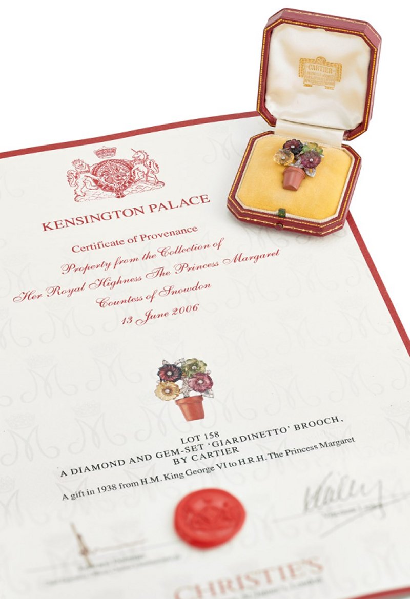 Princess Margaret's Cartier Giardinetto Brooch