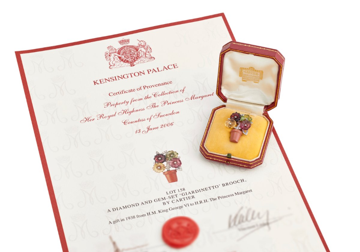 Princess Margaret's Cartier Giardinetto Brooch