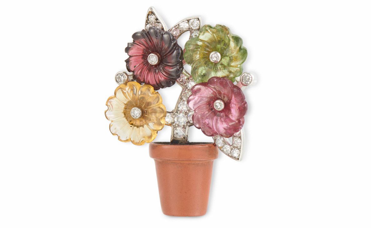 Princess Margaret's Cartier Giardinetto Brooch