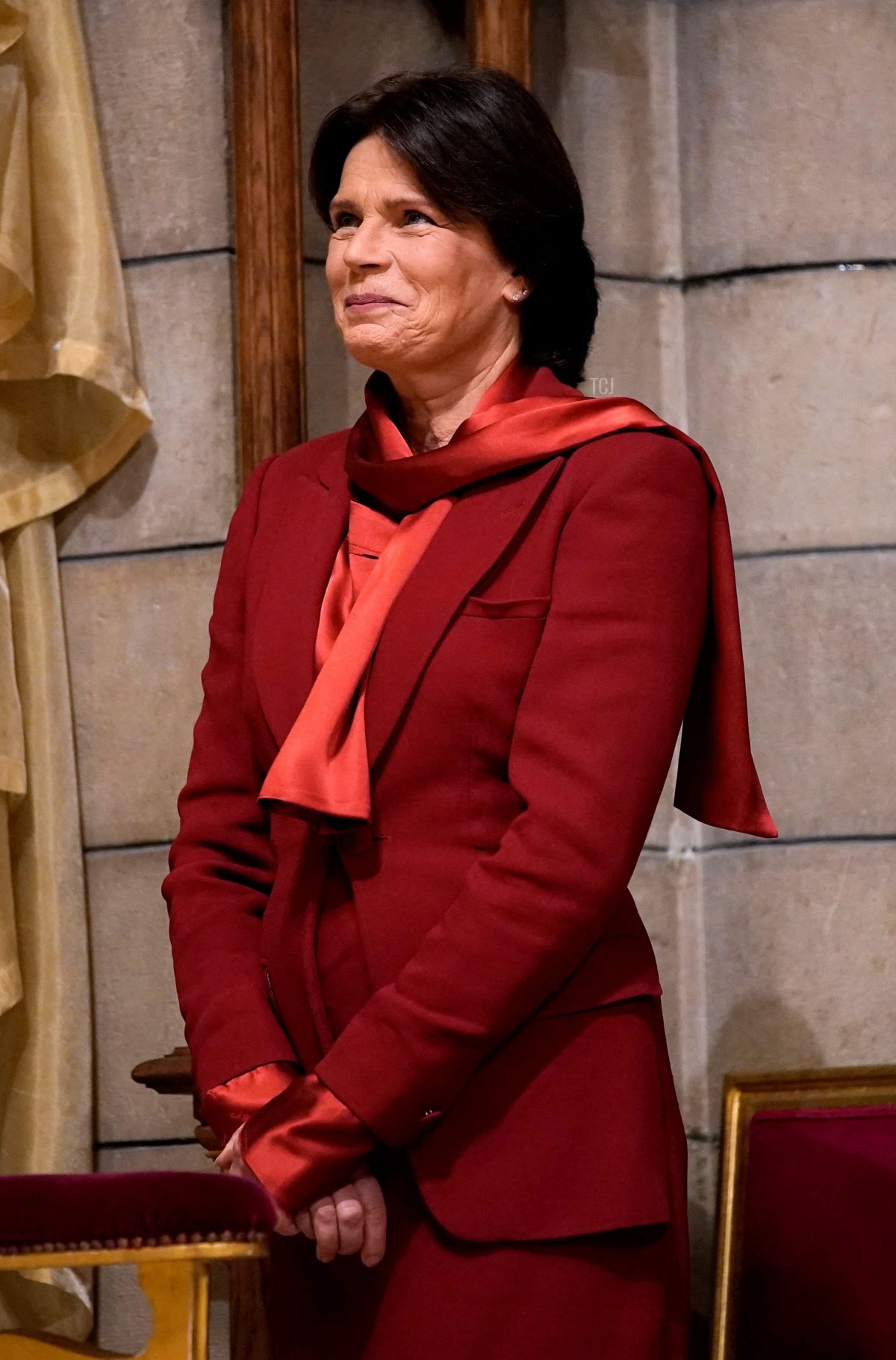 Princess Stephanie of Monaco attends a mass ceremony at the Monaco cathedral as part of ceremonies marking the National Day in Monaco on November 19, 2022