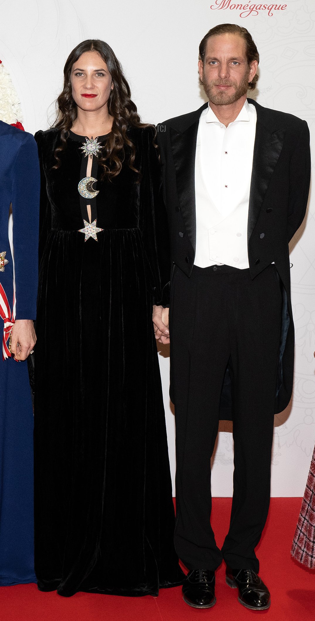 Gareth Wittstock, Beatrice Borromeo, Princess Caroline of Hanover, Prince Albert II of Monaco, Princess Charlene of Monaco, Tatiana Santo Domingo, Andrea Casiraghi, Charlotte Casiraghi and Dimitri Rassam attend a Gala at the Grimaldi Forum during the Monaco National Day on November 19, 2022 in Monte-Carlo, Monaco